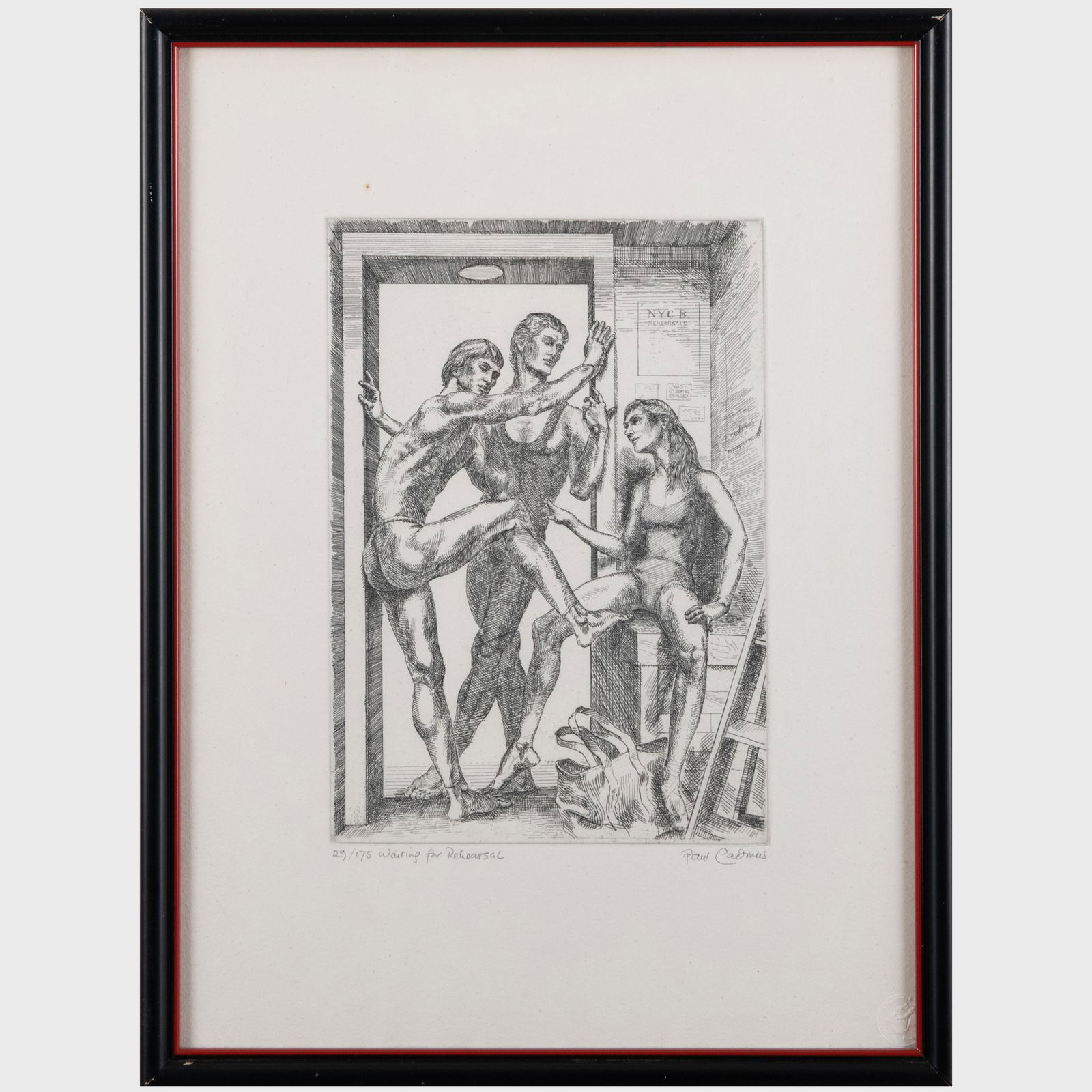 Paul Cadmus (1904-1999): Waiting for Rehearsal: Paul Cadmus (1904-1999): Waiting for Rehearsal Etching in black on wove paper, 1988, signed and titled in pencil, numbered 29/175; together with After Cecil Beaton (1904-1980): Dancers, screenprint in