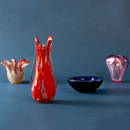 Group of Six Contemporary Glass Vessels