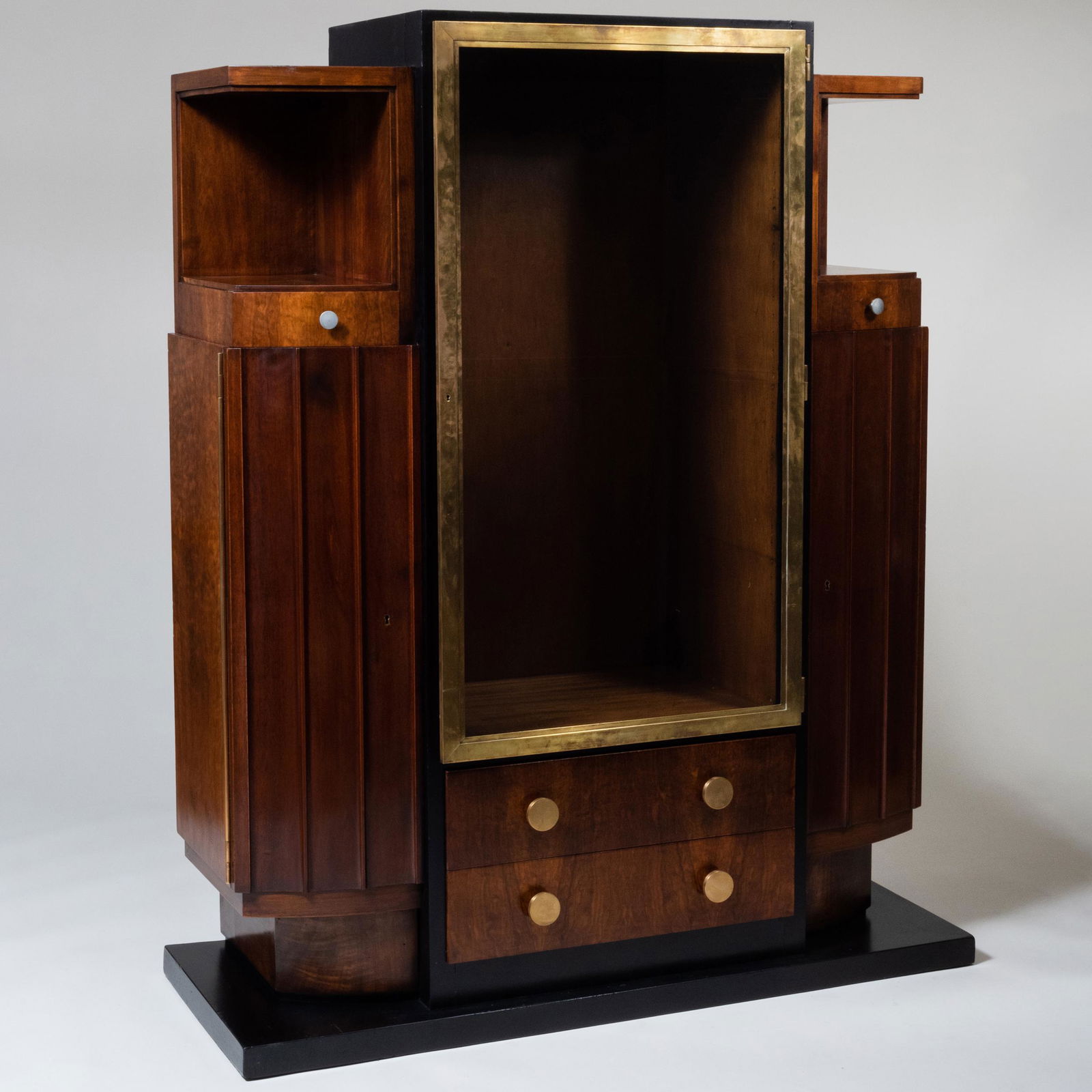 French Art Deco Walnut and Ebonized Wood Cabinet (1 of 12)