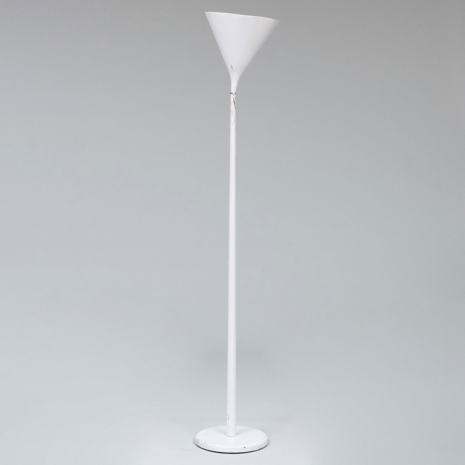 Von Der Lancken and Lundquist for Nessen Studio White Enameled Metal Torchere Floor Lamp (1 of 9)
