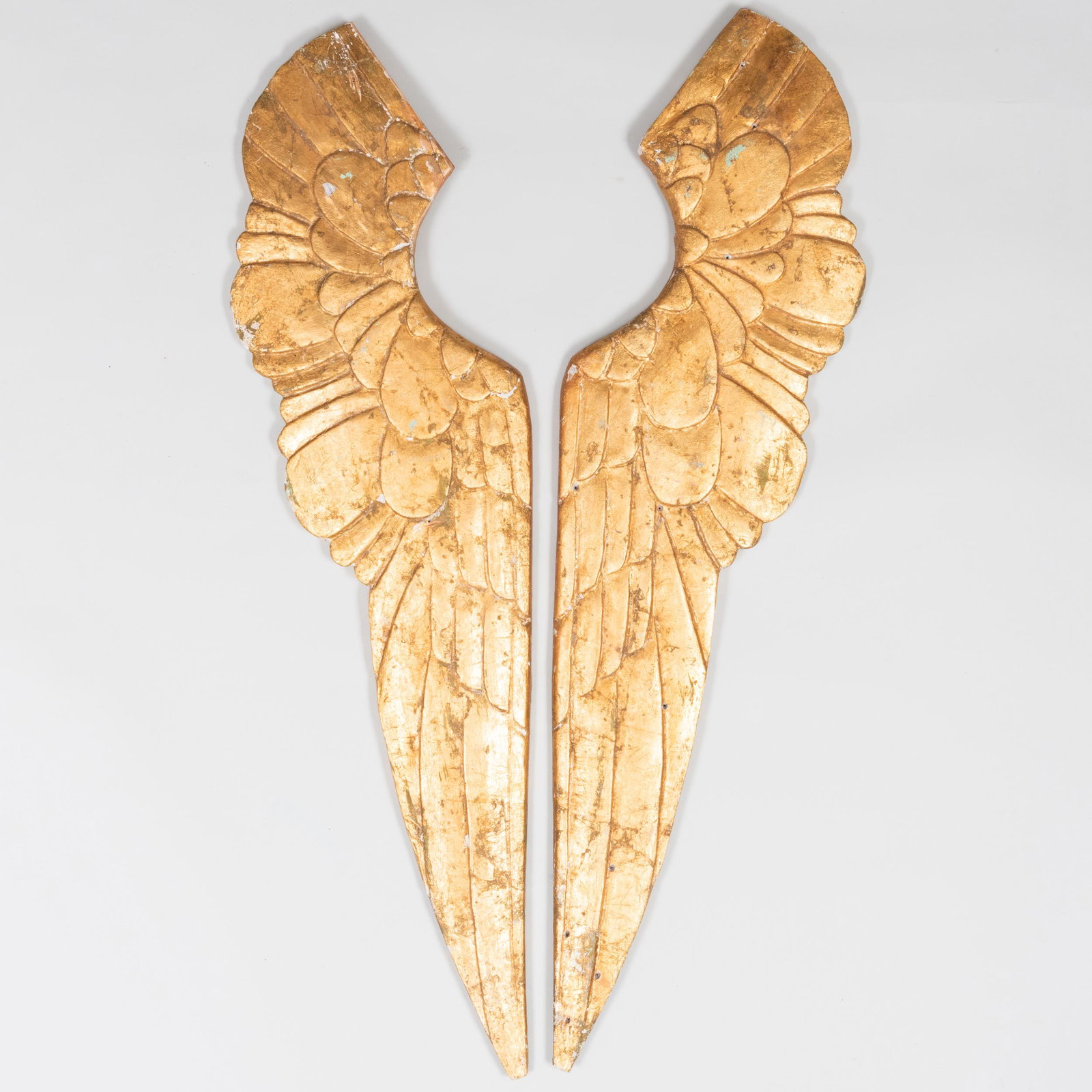 Large Pair of Giltwood Wings: Large Pair of Giltwood Wings 15 1/2 x 5 ft.