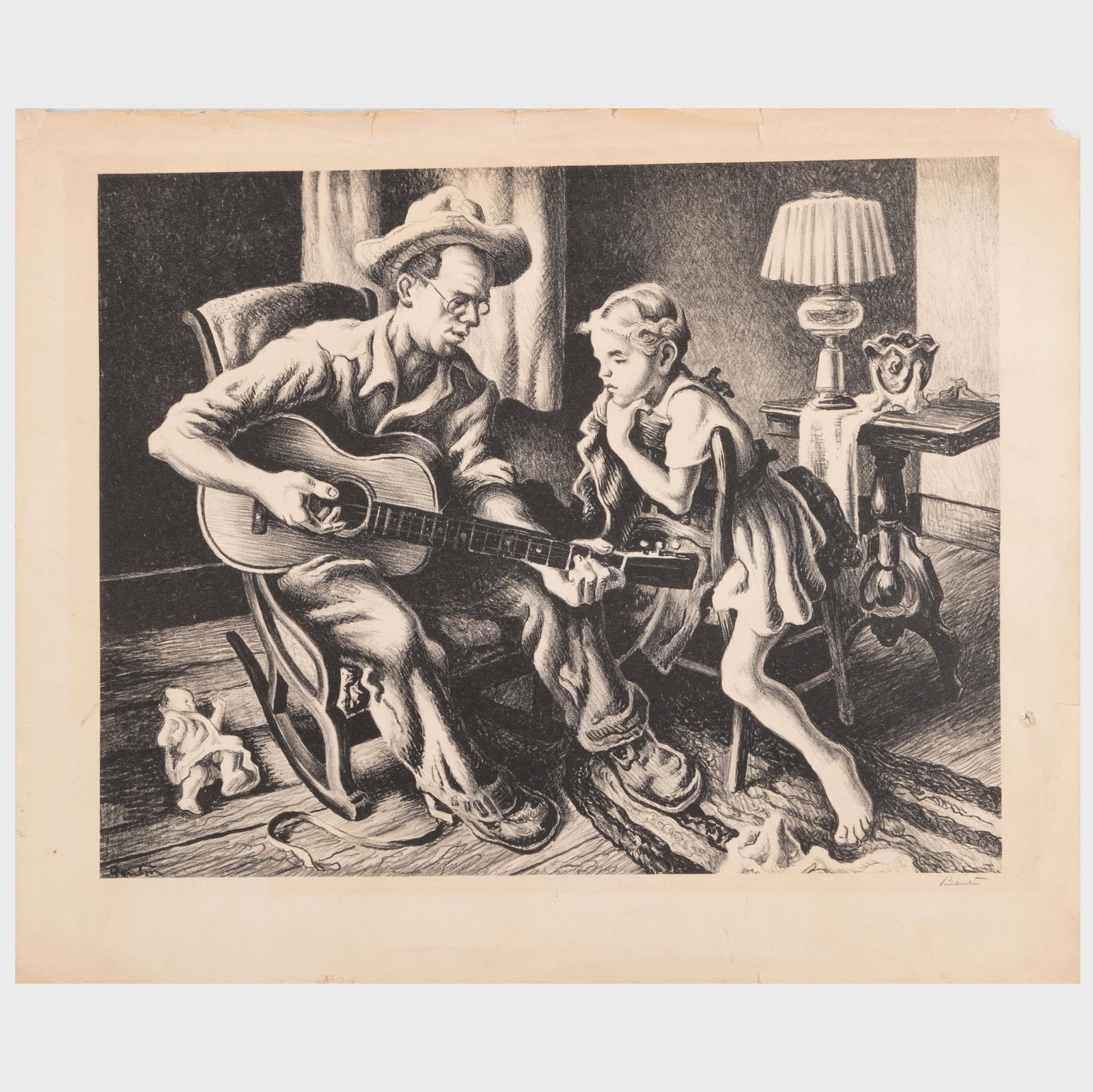 Thomas Hart Benton (1889-1975): The Music Lesson (1 of 3)