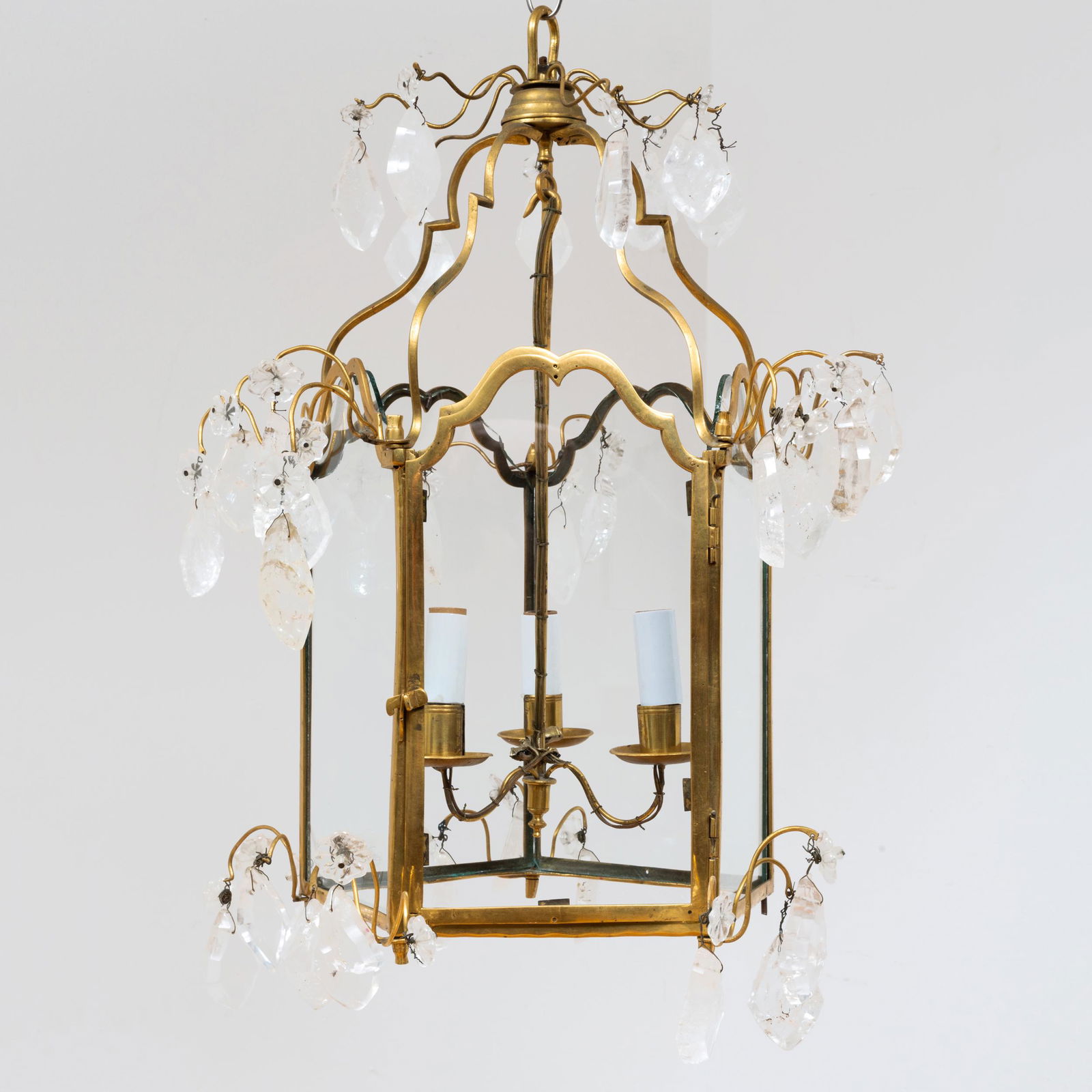 Louis XV Style Gilt-Bronze, Rock-Crystal and Glass Lantern (1 of 6)