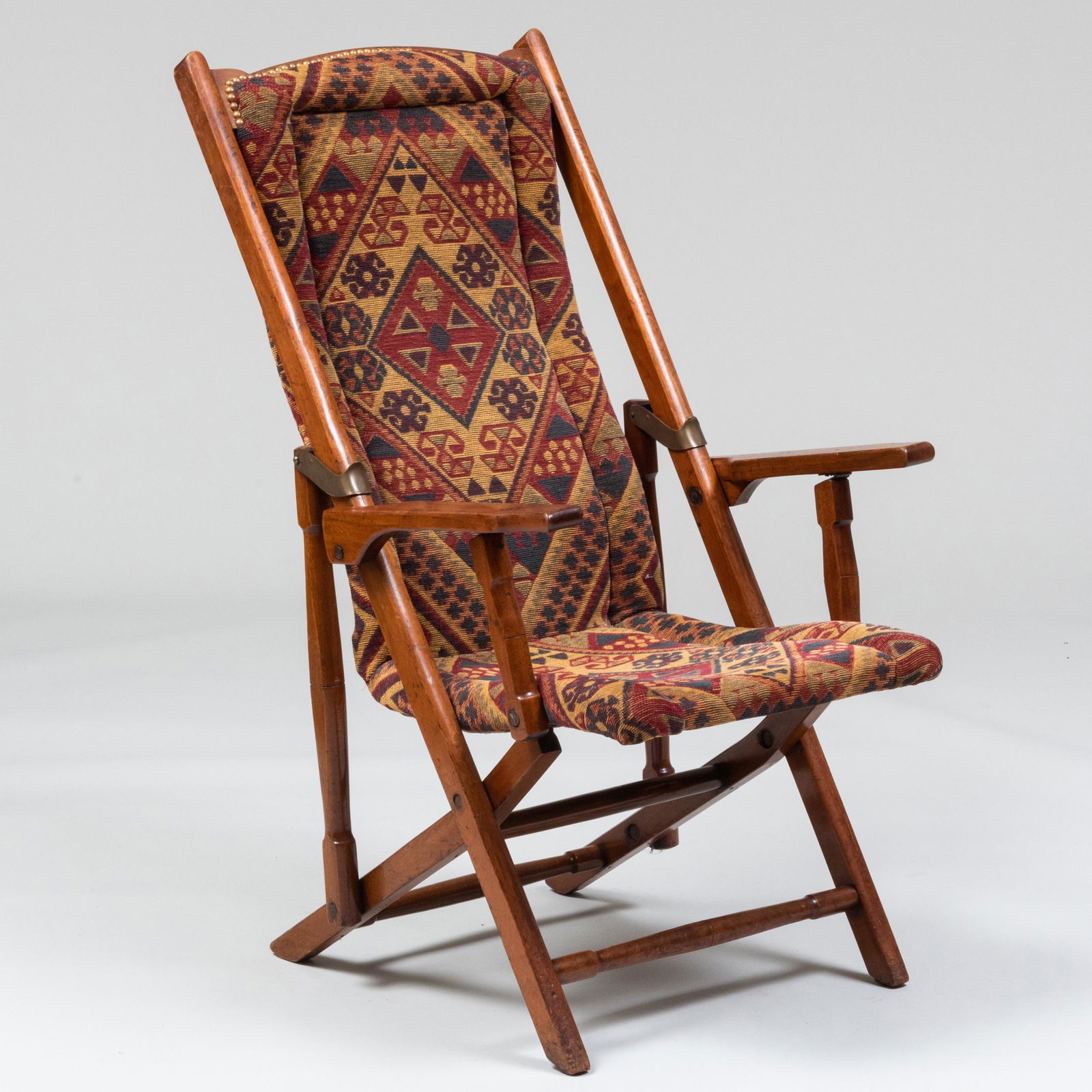 Pine and Hardwood Upholstered Folding Chair (1 of 13)