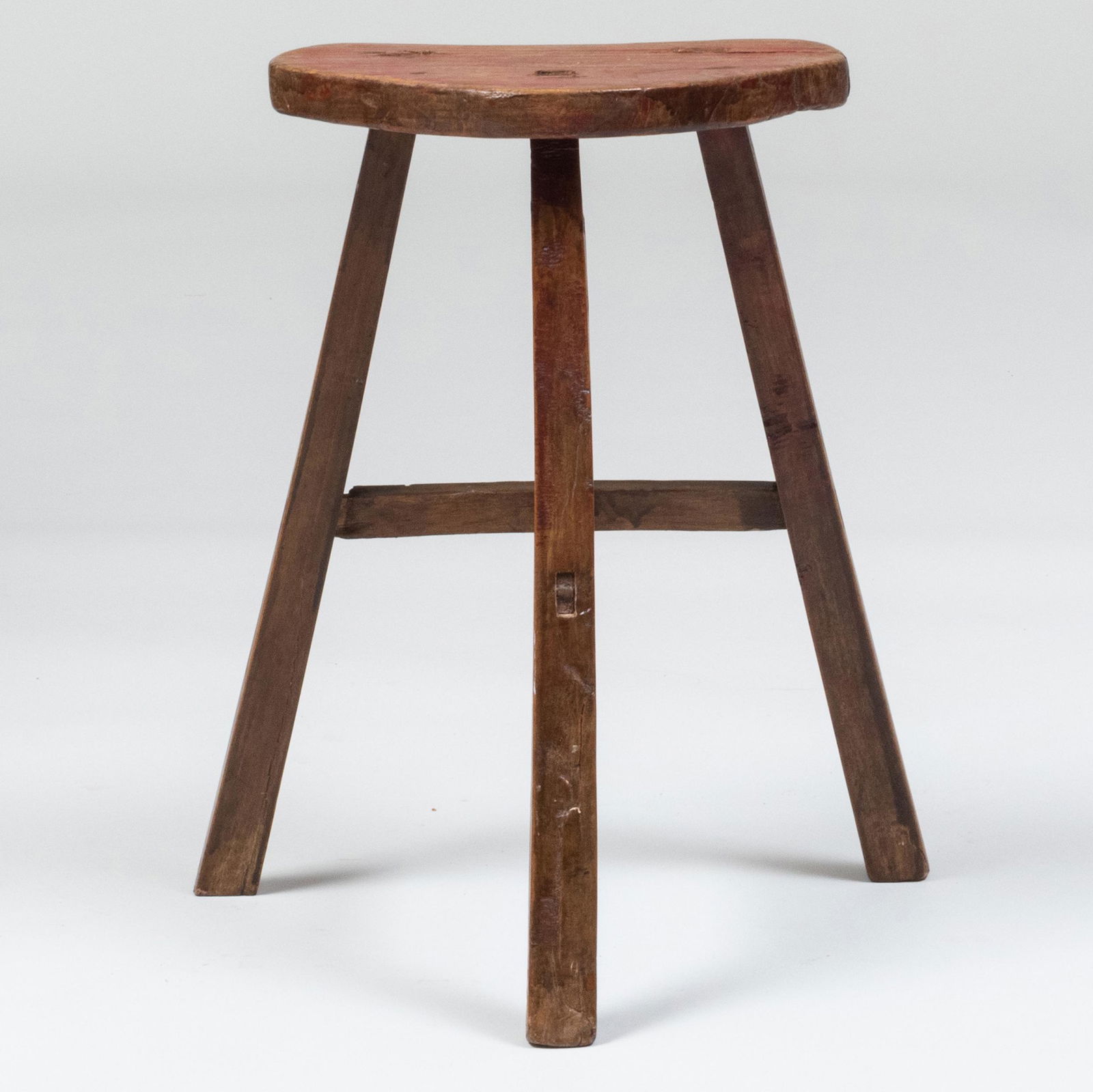 Provincial Painted Pine Three Legged Milking Stool (1 of 12)