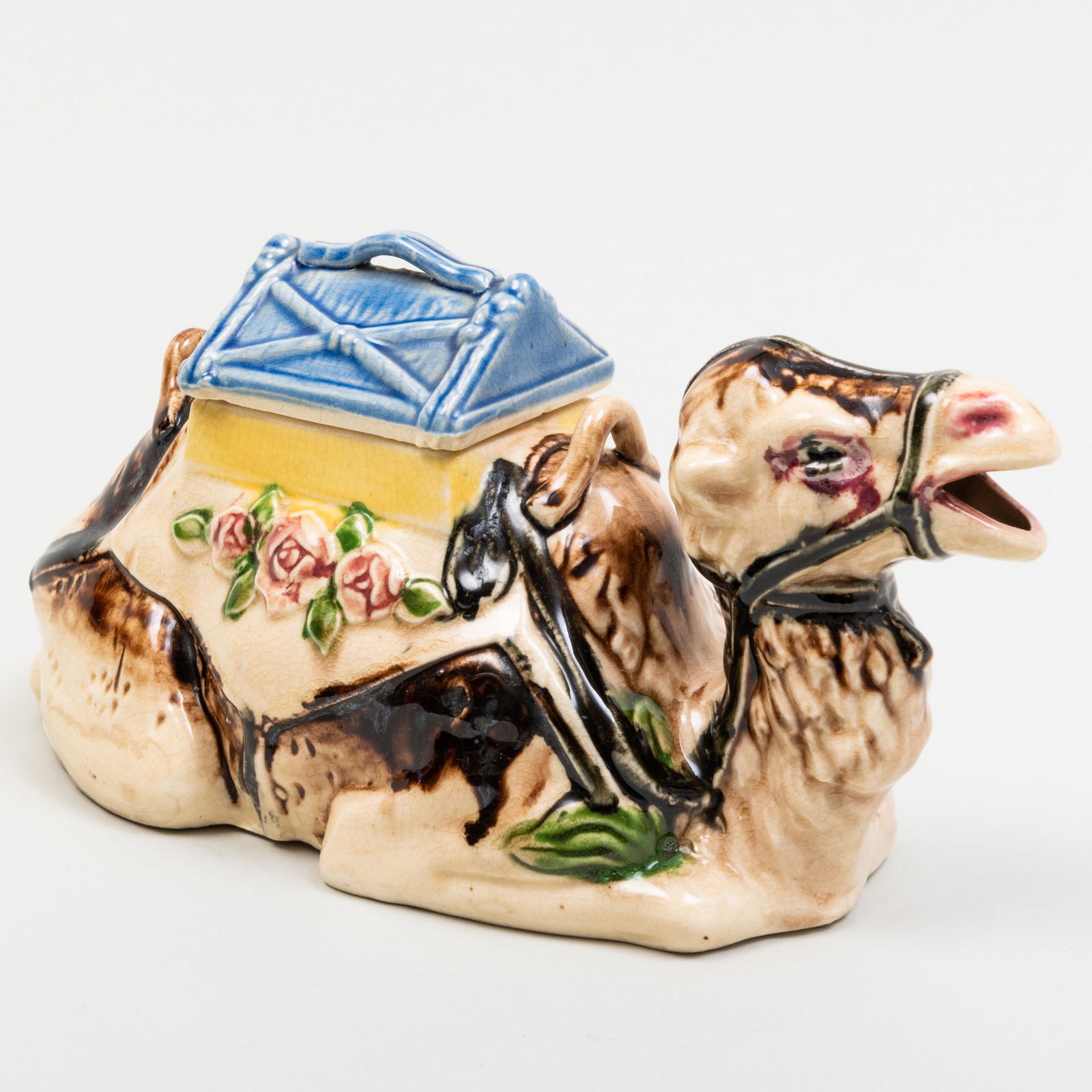 Majolica Camel Form Teapot and Cover (1 of 11)