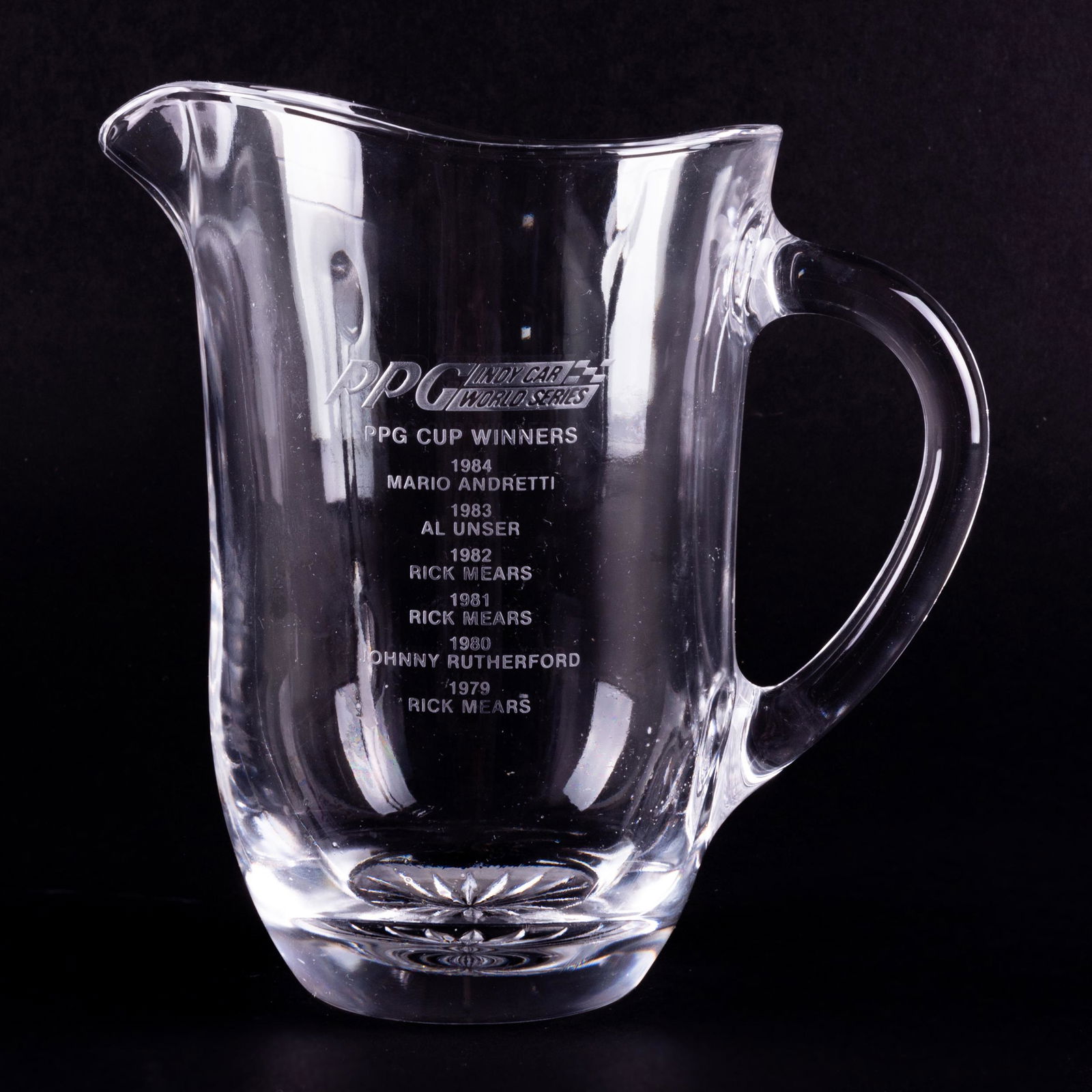 Indy Car World Series PPG Cup Winners Pitcher, 1979-1984 (1 of 7)