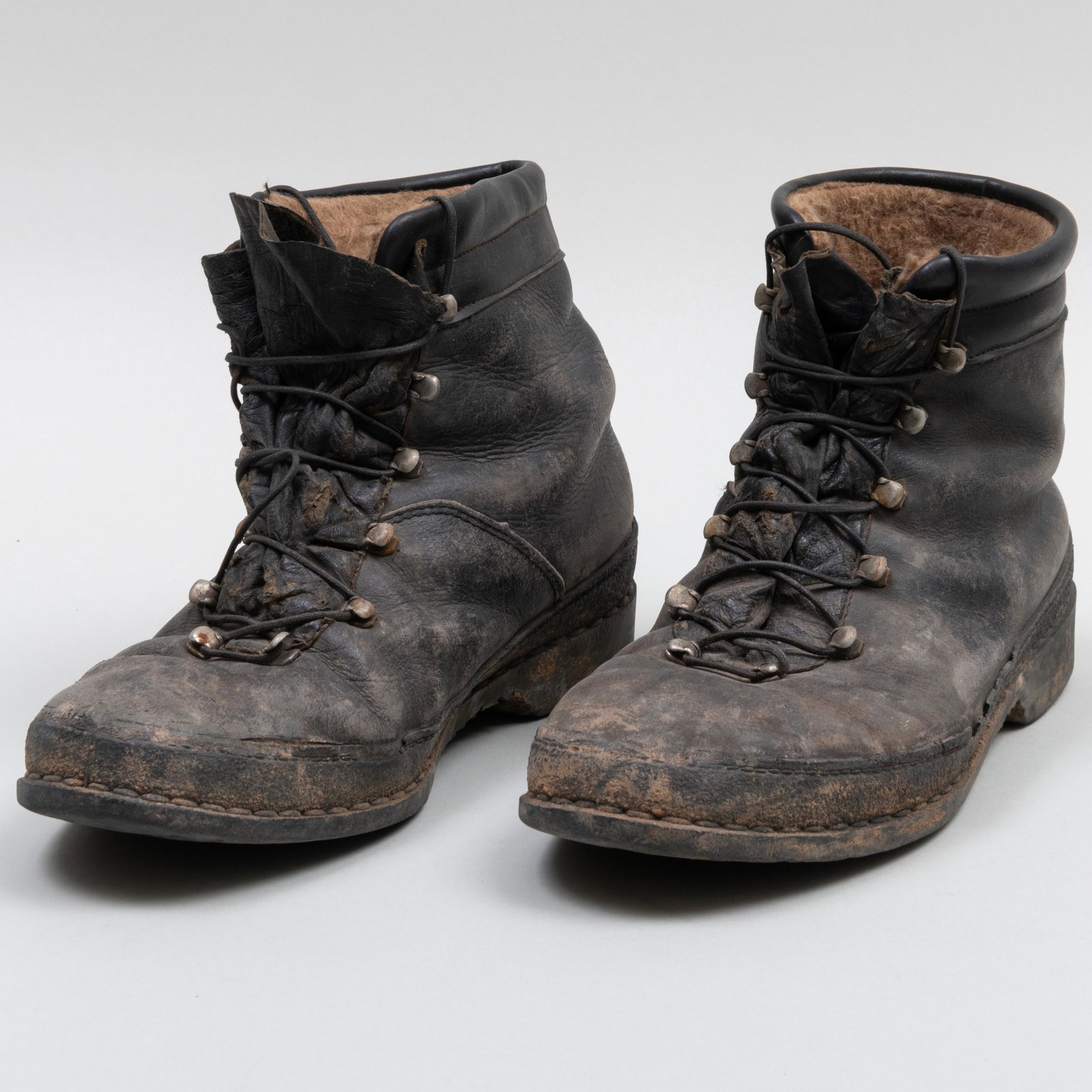 Pair of French Leather Hiking Boots, Manufactured by Aigle, from Sometimes a Great Notion: Pair of French Leather Hiking Boots, Manufactured by Aigle, from Sometimes a Great Notion Marked 'Aigle' on the soles. Note: Aigle is a French footwear and textile company founded in Montargis, France