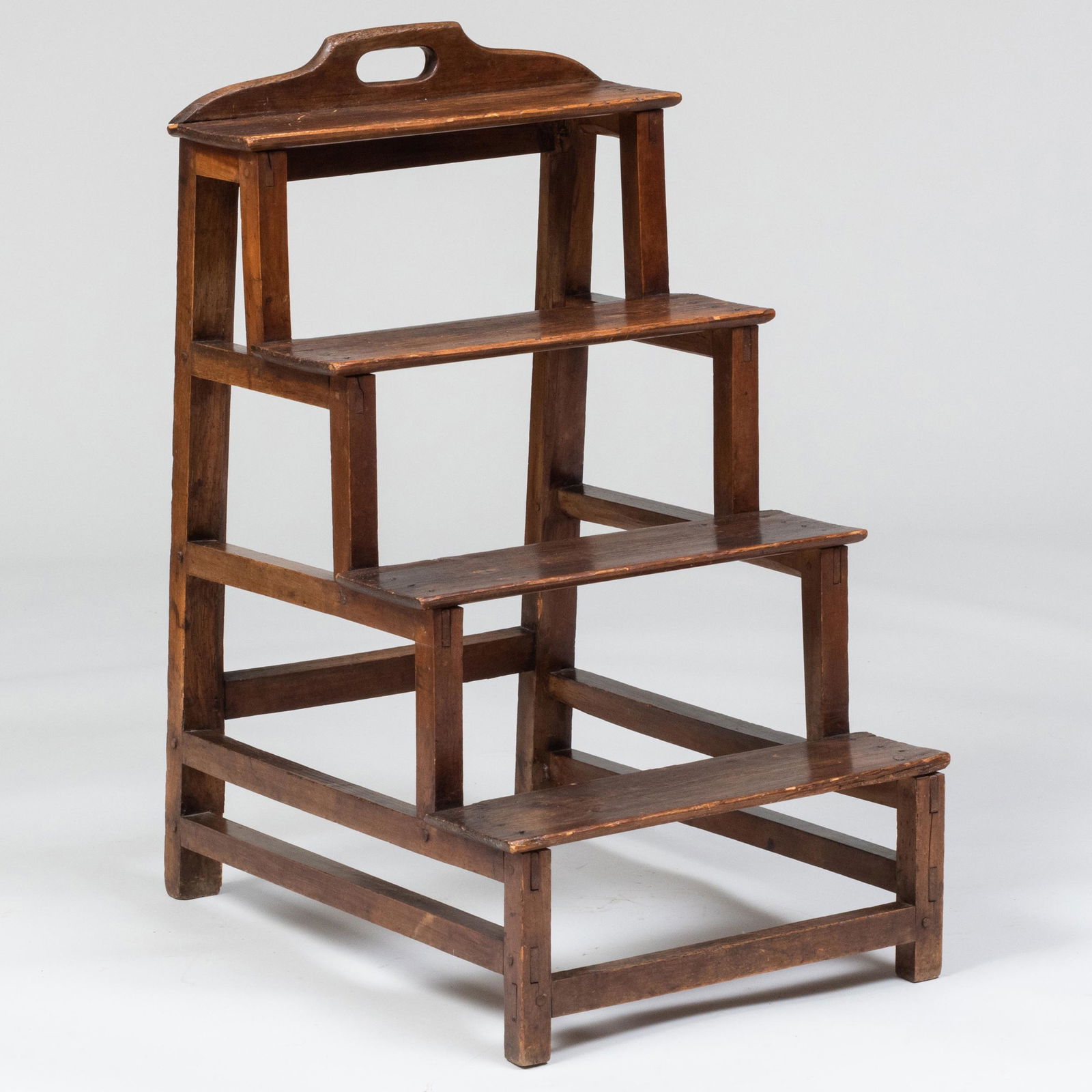 Continental Pine and Walnut Library Steps (1 of 11)