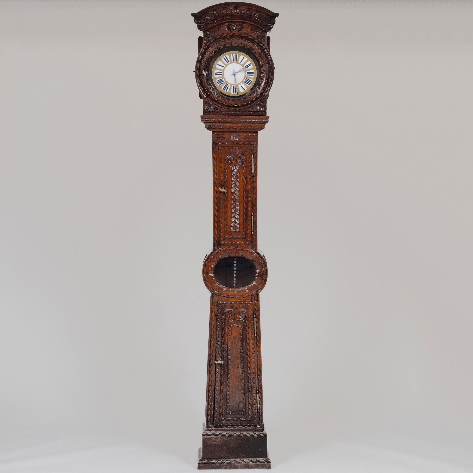 French Provincial Carved Walnut Longcase Clock (1 of 20)