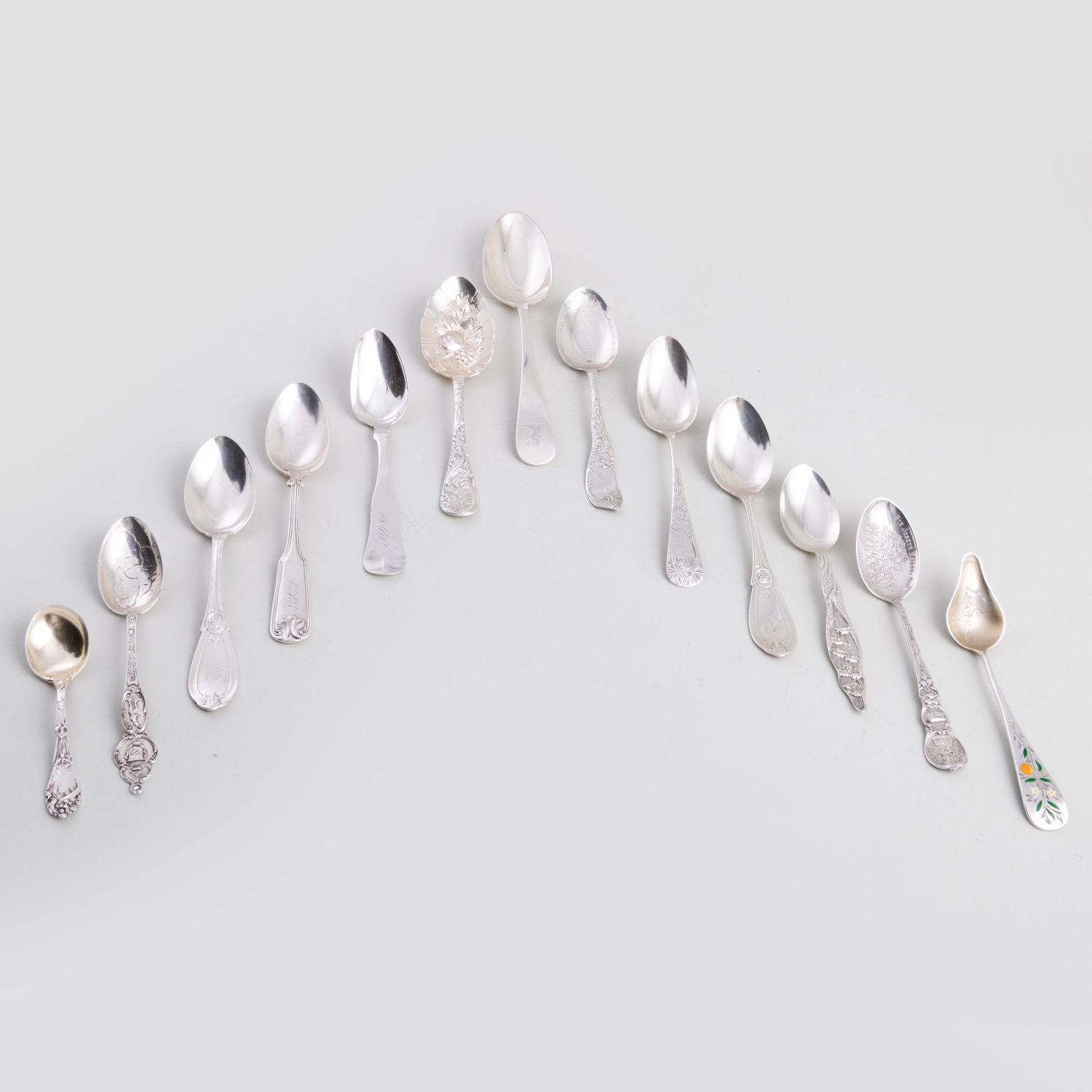 Group of Silver Tea, Coffee, and Souvenir Spoons (1 of 20)