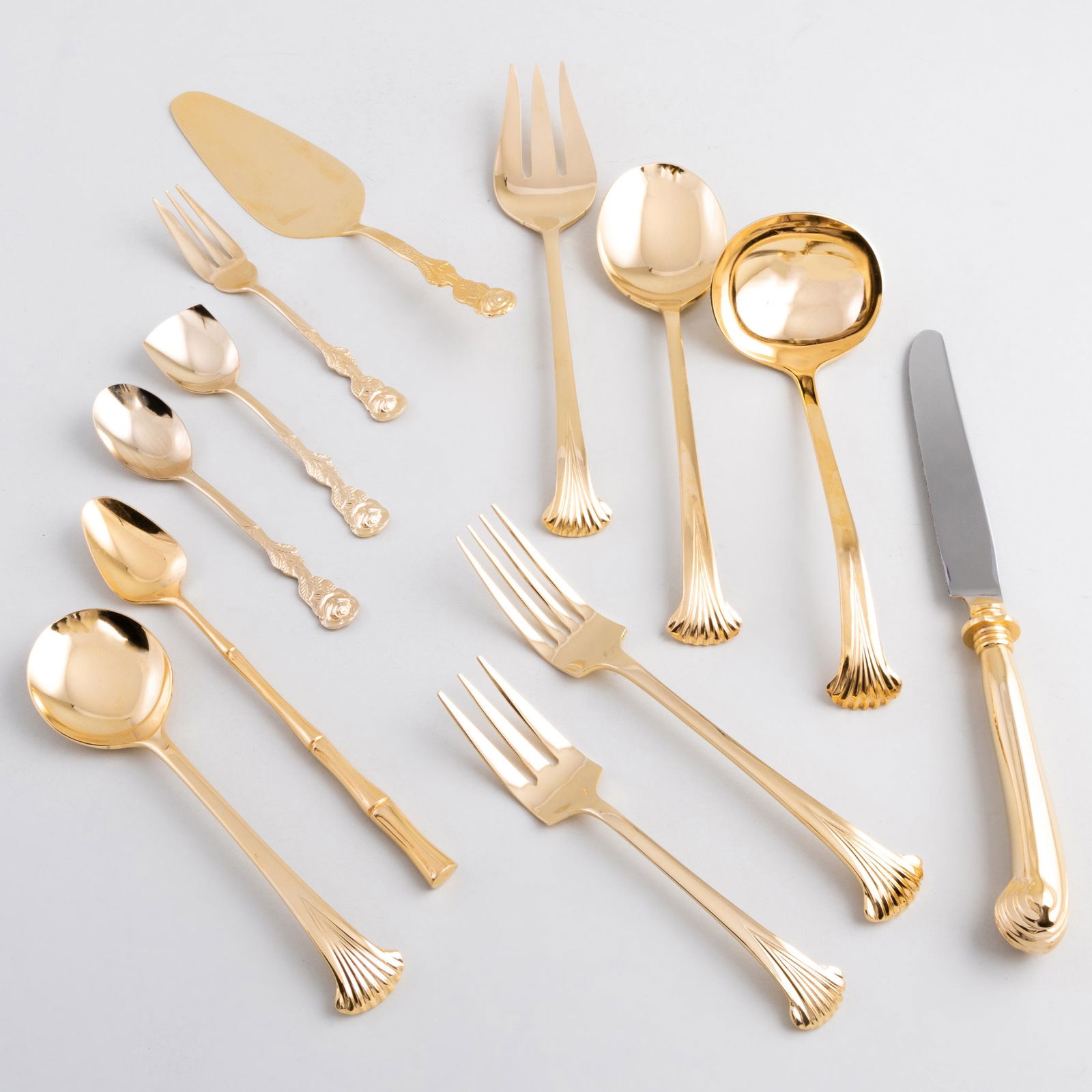 Gilt Silver Plate Flatware Service in the 'Onslow' Pattern (1 of 6)