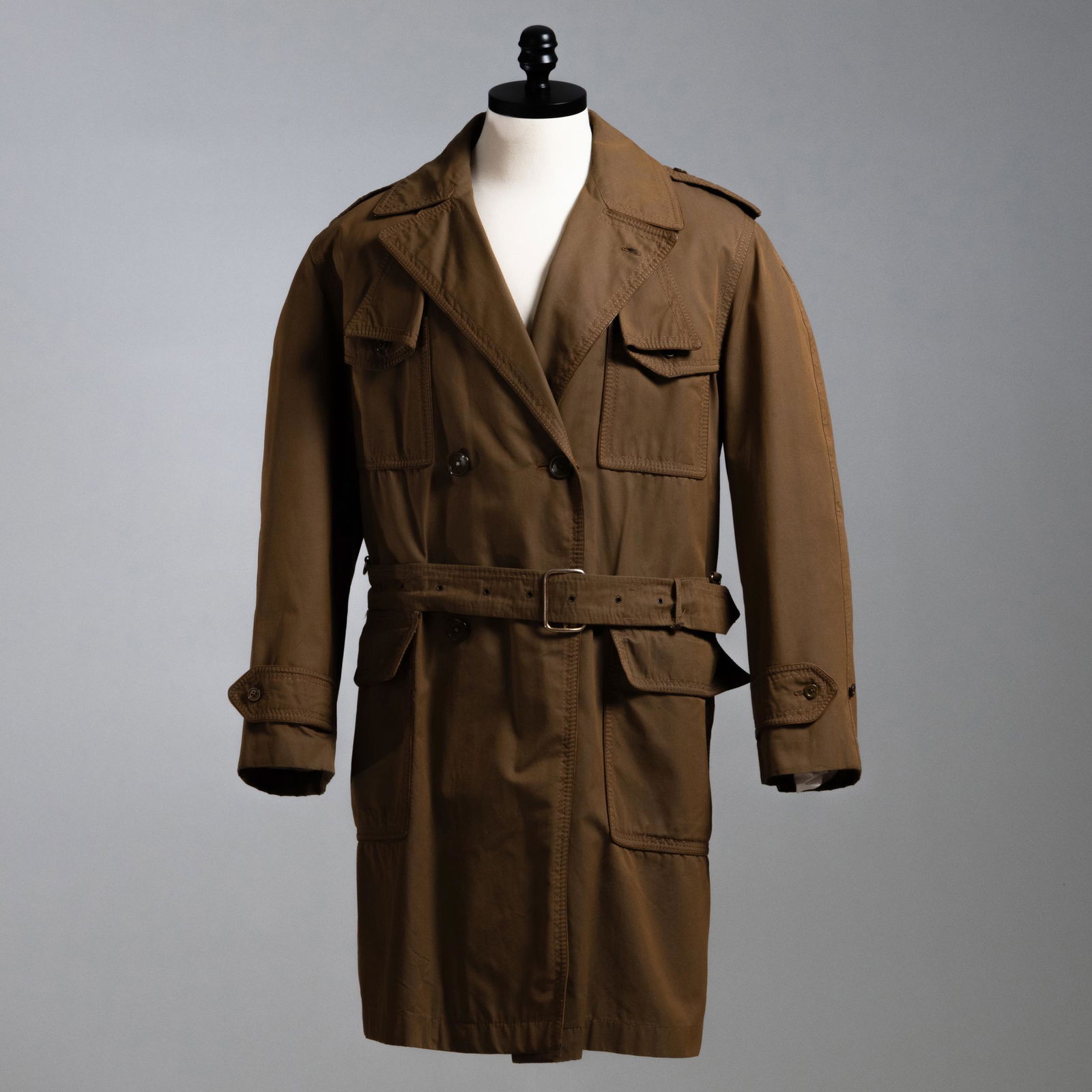 Italian Cotton and Wool Trench Coat, Battaglia, Milano, worn by Paul Newman (1 of 10)