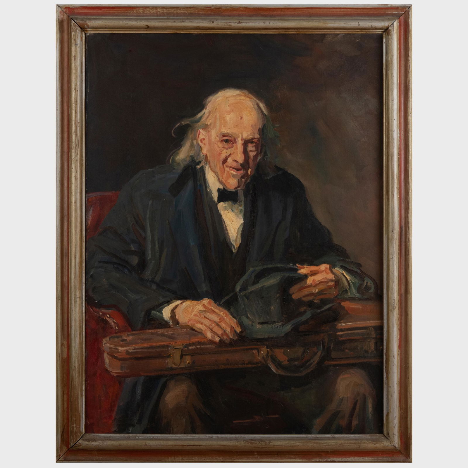 Charles Dana Gibson (1867-1944): Old Musician: Charles Dana Gibson (1867-1944): Old Musician Oil on canvas, signed 'Gibson' lower left, titled on a label on the stretcher. 40 x 30 in., 45 1/2 x 35 1/2 in. (frame).