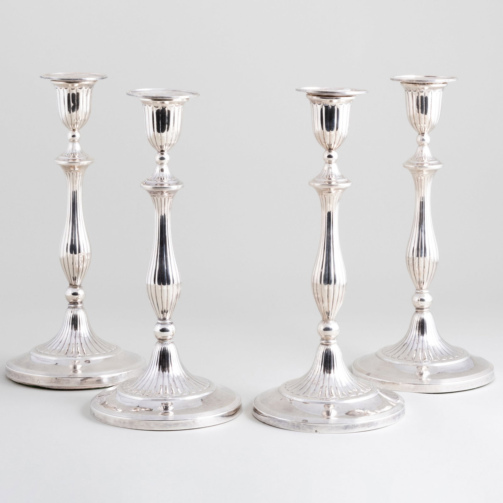 Group of Four George III Silver Candlesticks (1 of 6)