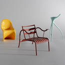 Three Vitra Miniature Chairs