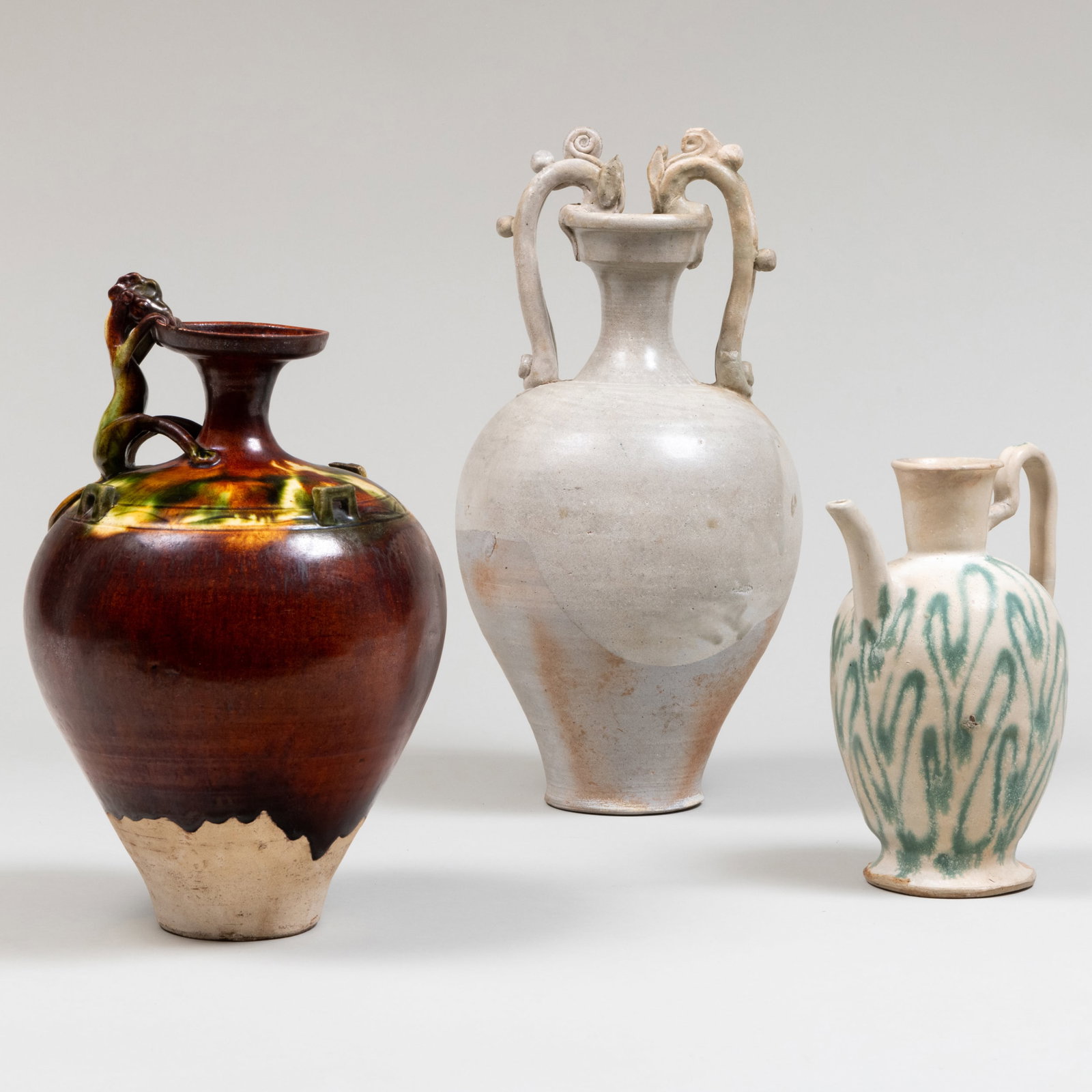 Group of Three Chinese Glazed Pottery Vessels (1 of 17)