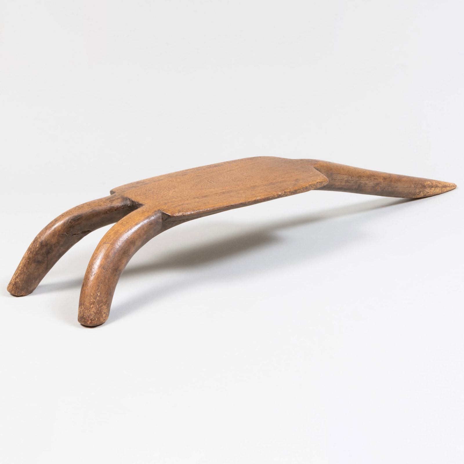 Lobi Carved Hardwood Three-Legged Stool, Burkina Faso (1 of 9)