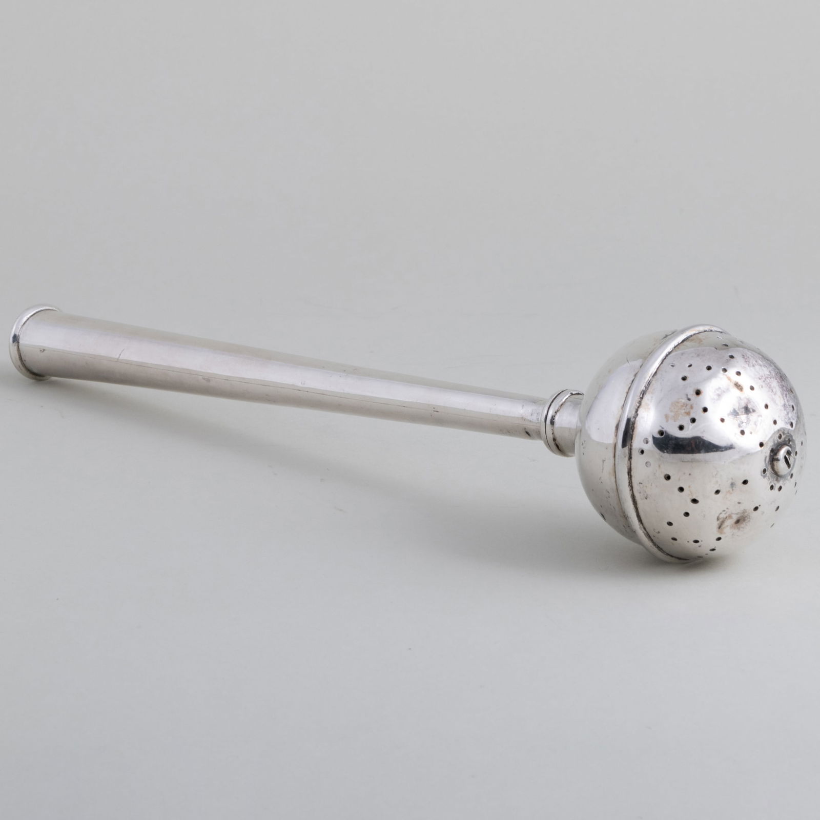 Silver Plate Holy Water Sprinkler: Silver Plate Holy Water Sprinkler 14 x 3 in. diam.