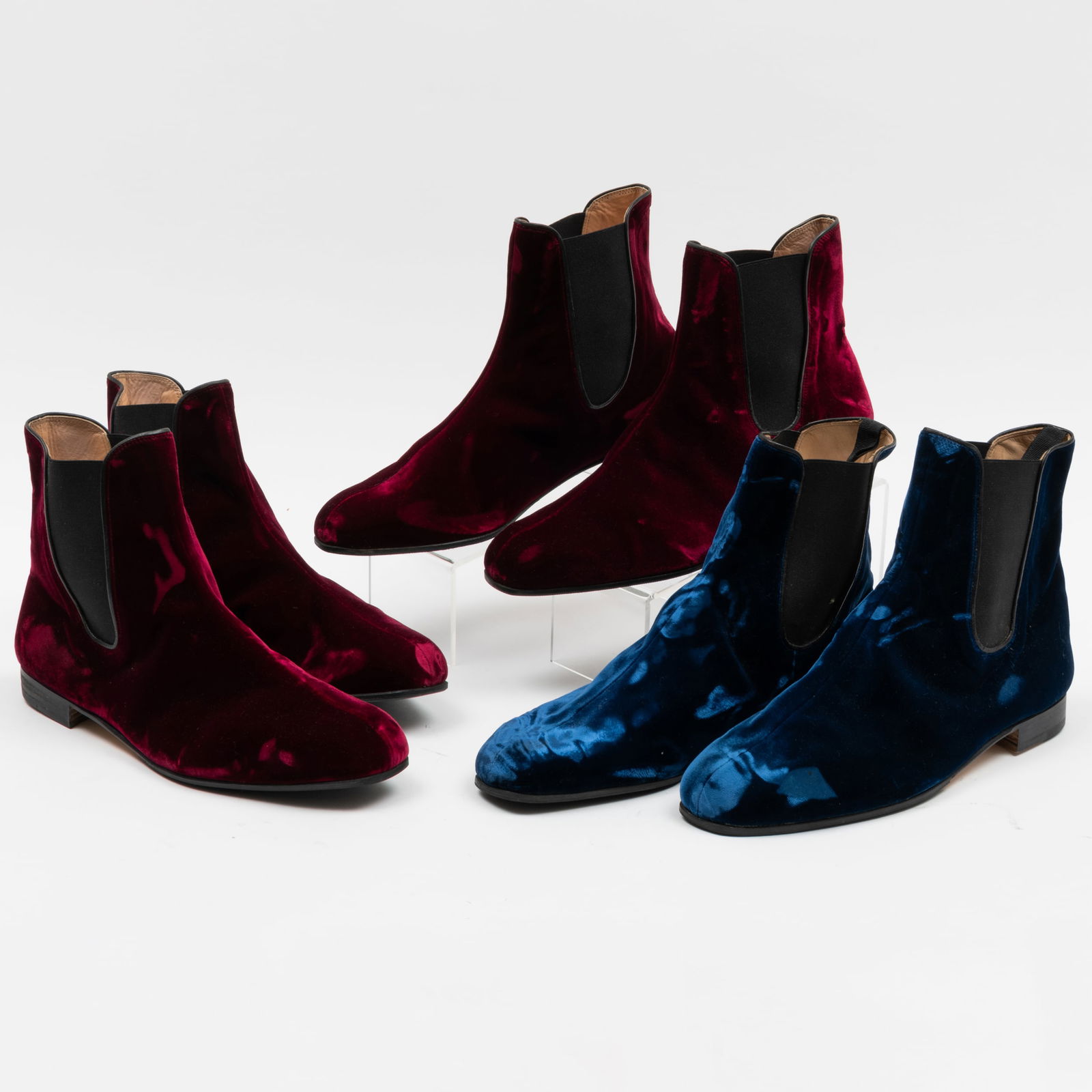 Group of Three Pairs of Manolo Blahnik Velvet Boots (1 of 20)