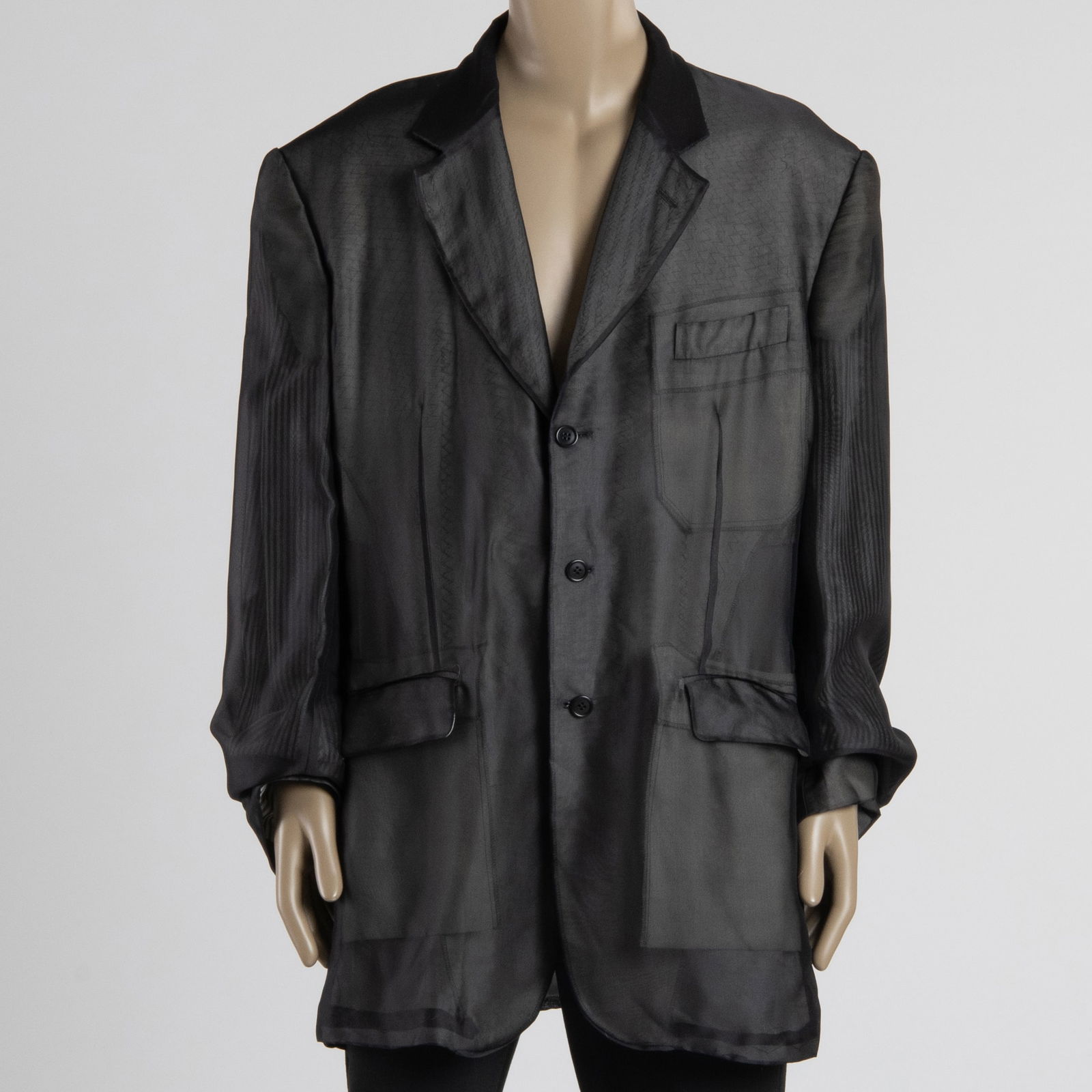 Moschino Deconstructed Black Organza Blazer (1 of 10)