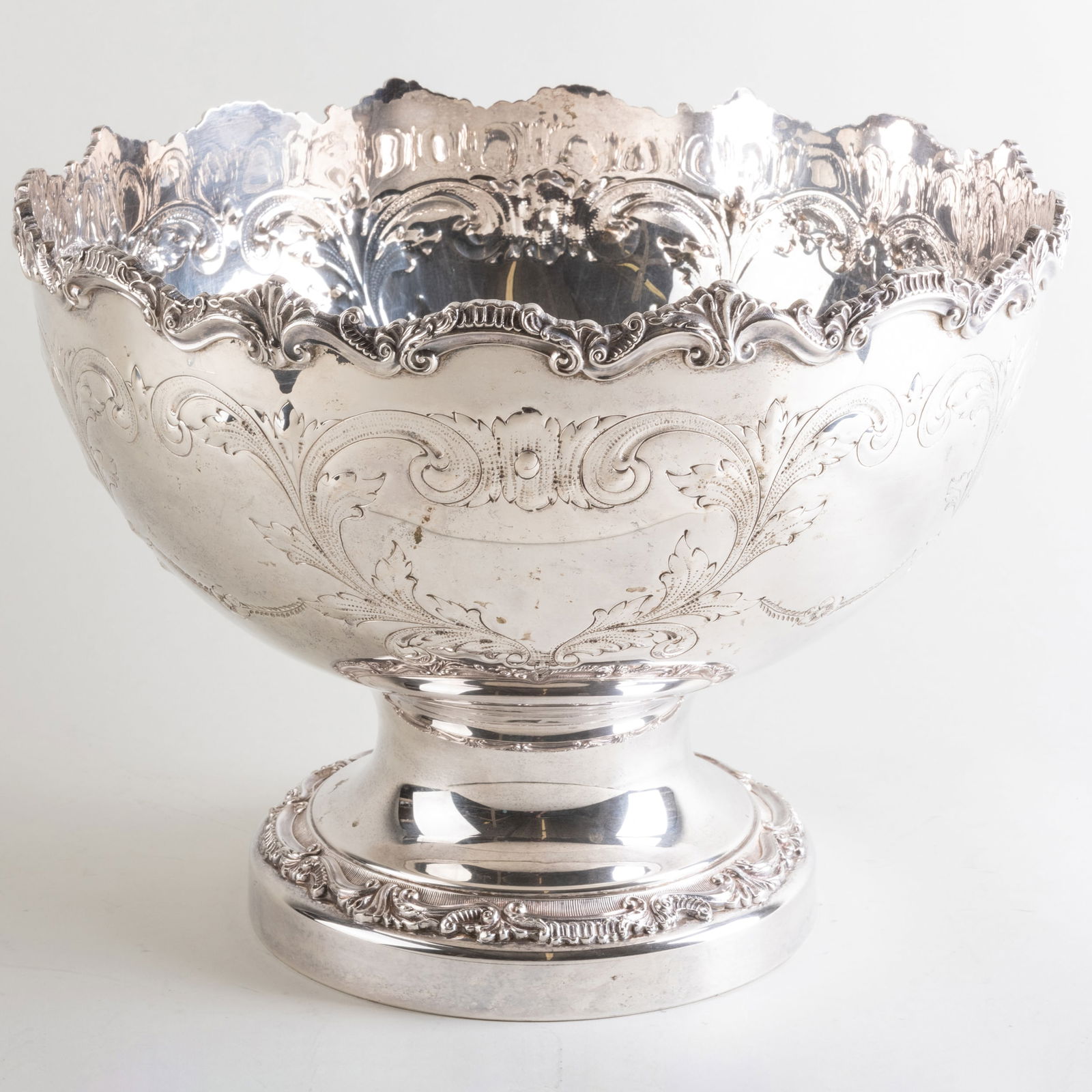 Large Silver Plate Punch Bowl (1 of 9)