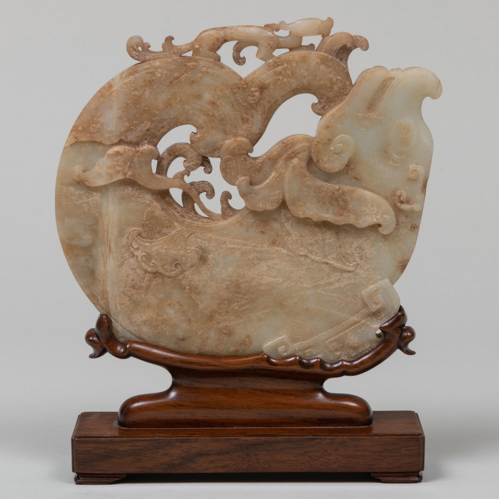 Chinese Jade Carving of a Carp and a Dragon (1 of 9)