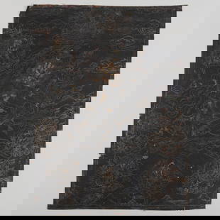 Tibetan Black-Ground Painting of Shri Devi: Tibetan Black-Ground Painting of Shri Devi 25 1/4 x 18 1/2 in.
