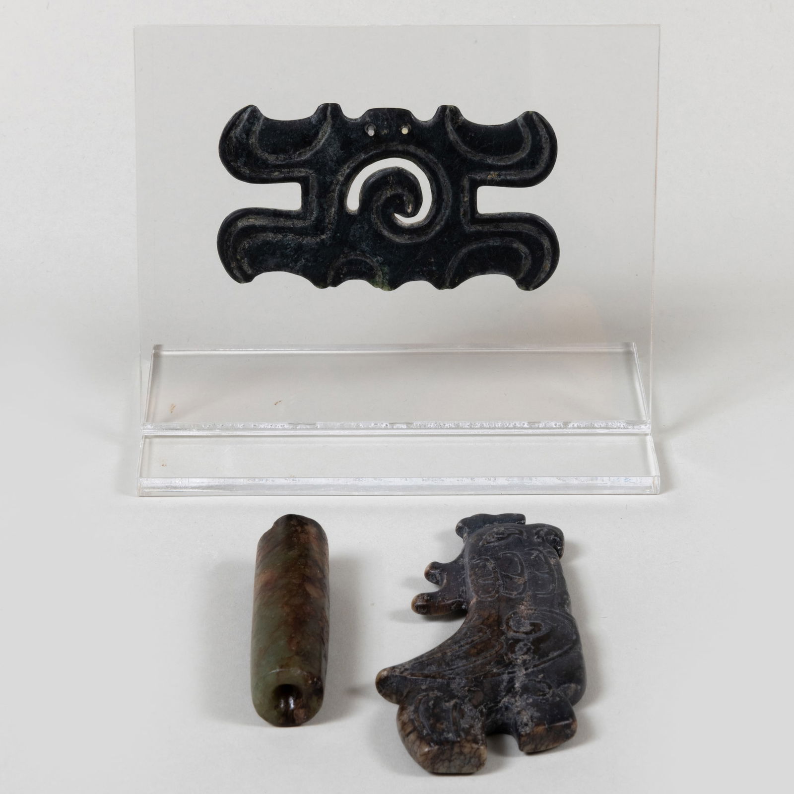 Group of Four Chinese Archaistic Hardstone Carvings (1 of 14)