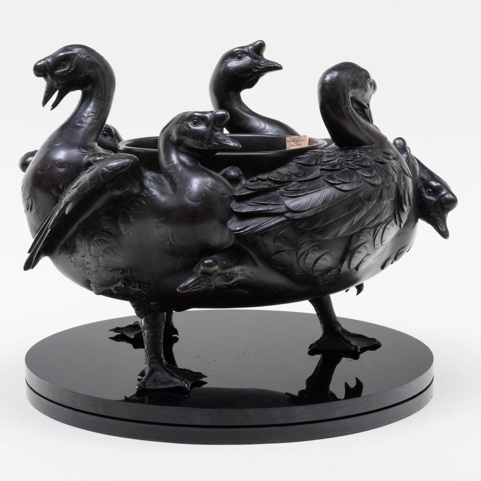 Japanese Bronze Gaggle of Geese Form Vase (1 of 12)