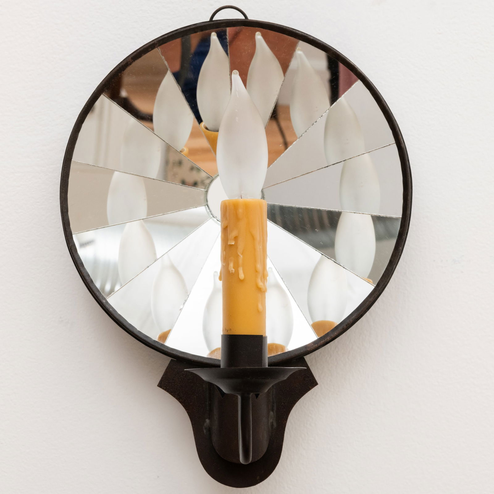 Pair of Mirrored Single-Light Sconces (1 of 4)