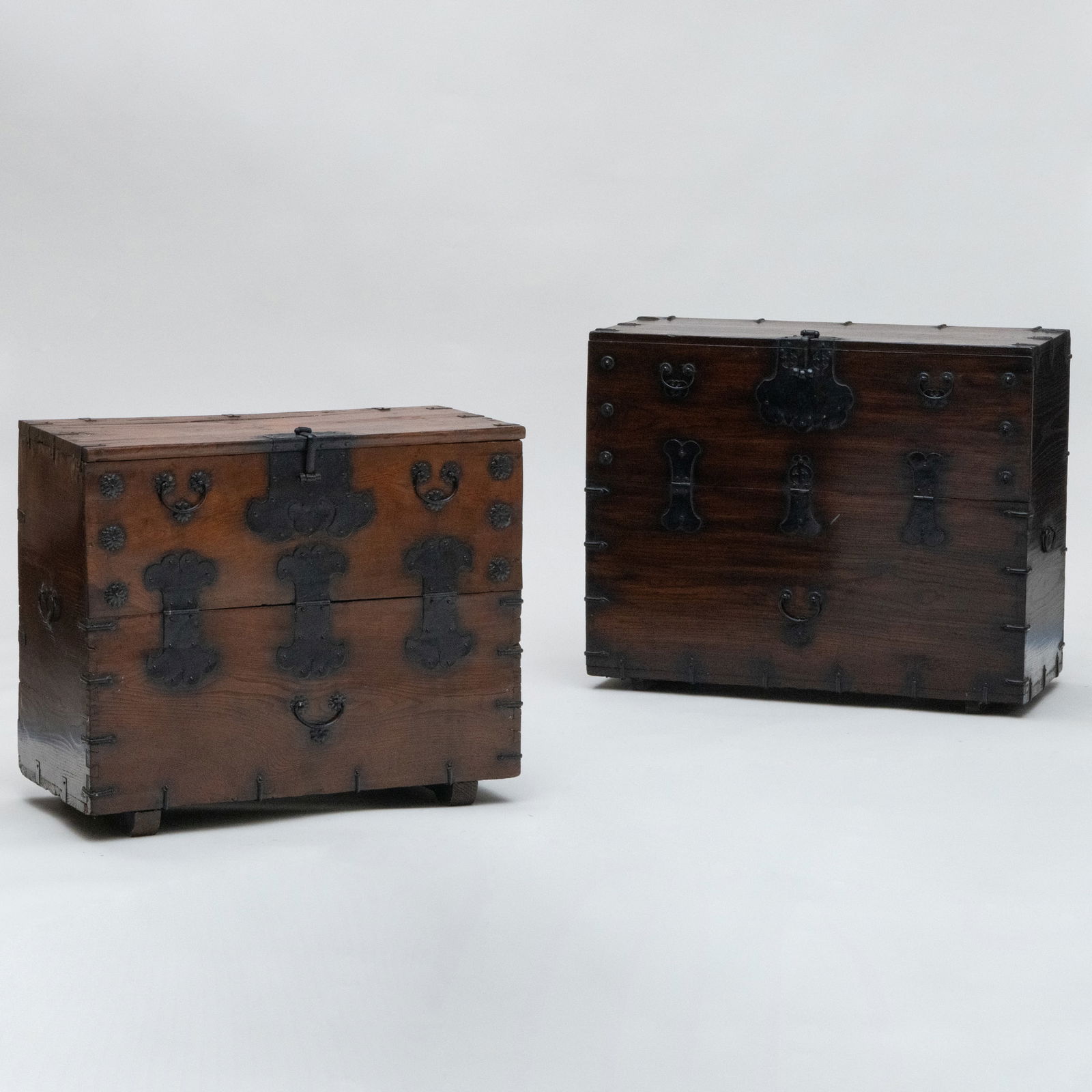 Two Japanese Iron-Mounted Tanzu (1 of 17)