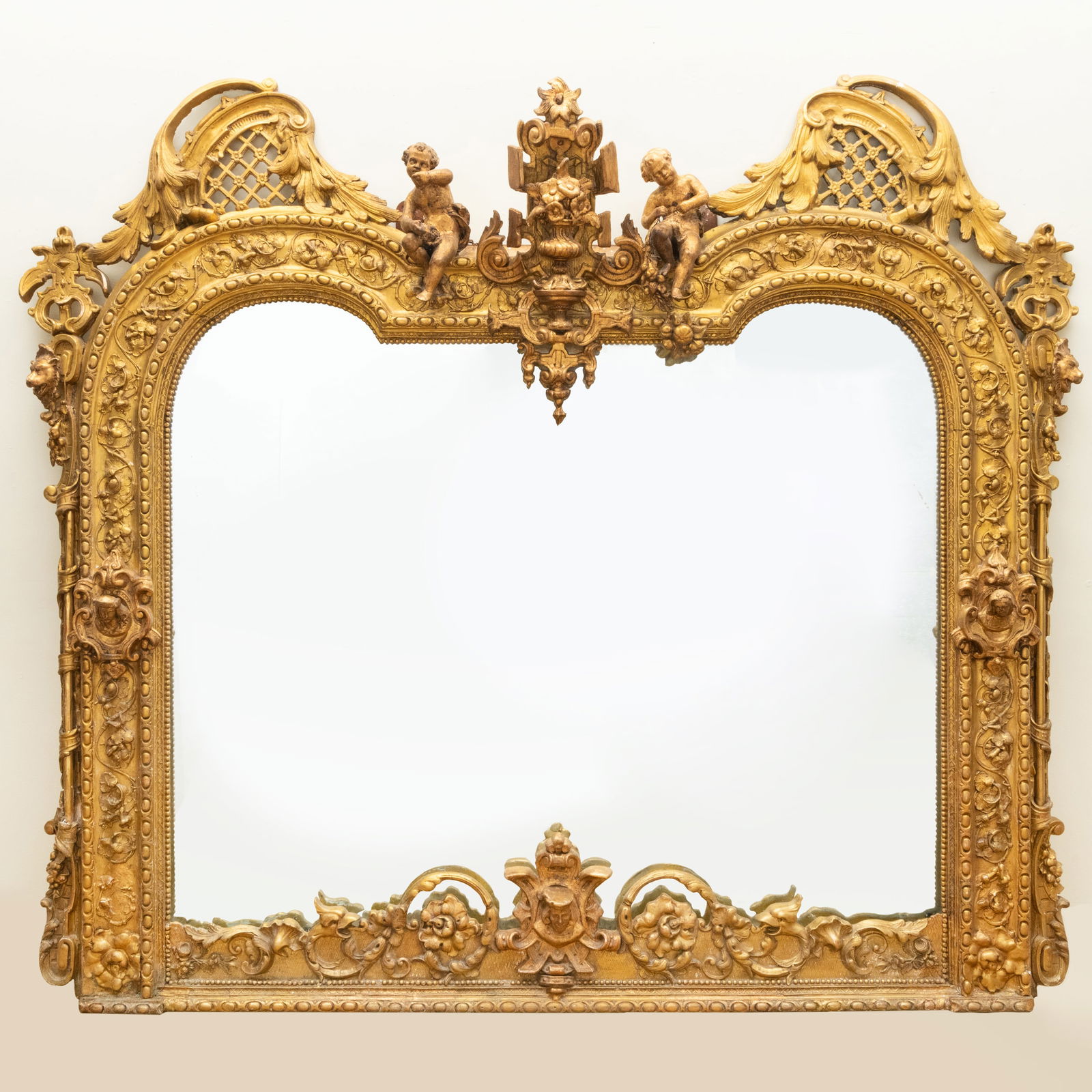 Large Victorian Oil Gilded Mirror (1 of 9)