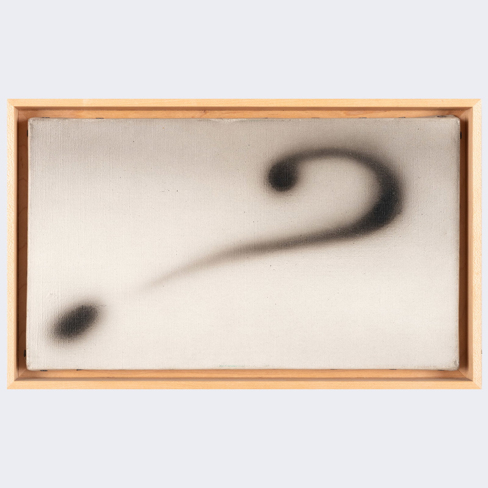 Ed Ruscha (b. 1937): Question Mark: Ed Ruscha (b. 1937): Question Mark Acrylic on canvas, 1990, signed 'Ed Ruscha' and dated on the reverse. 7 1/2 x 13 in., FRAME DIMS Note: This work appears in Edward Ruscha Catalogue Raisonne of the P