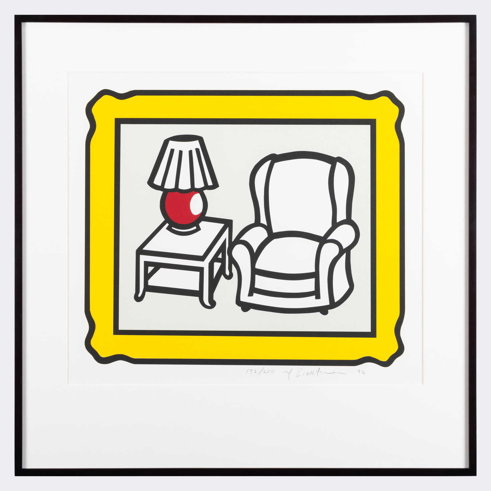 Roy Lichtenstein (1923 -1997): Red Lamp (1 of 3)