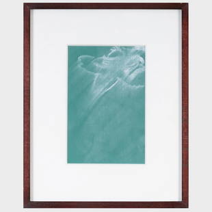 Gary Simmons (b. 1964): Untitled: Gary Simmons (b. 1964): Untitled Chalk and paint on paper, 1992, signed 'Gary Simmons' and dated on the reverse, with label from Tony Shafrazi Gallery, NY. 10 x 8 in. (sheet), 15 x 12 in. (frame). Col