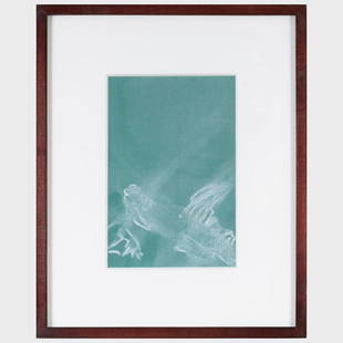 Gary Simmons (b. 1964): Untitled: Gary Simmons (b. 1964): Untitled Chalk and paint on paper, 1992, signed 'Gary Simmons' and dated on the reverse, with label from Tony Shafrazi Gallery, NY. 10 x 8 in. (sheet), 15 x 12 in. (frame). Col