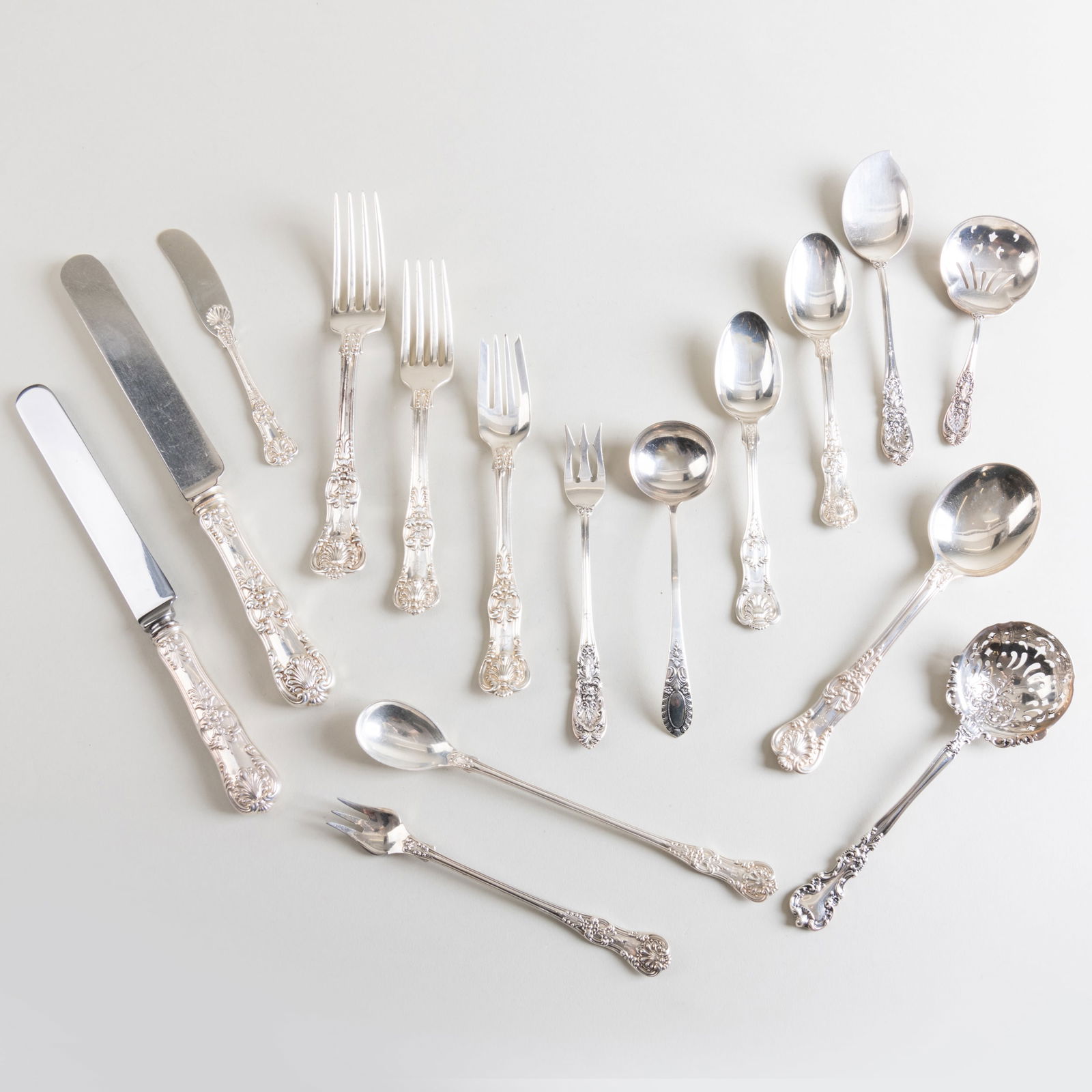 Tiffany & Co. Silver Flatware Service in the 'English King' Pattern (1 of 16)