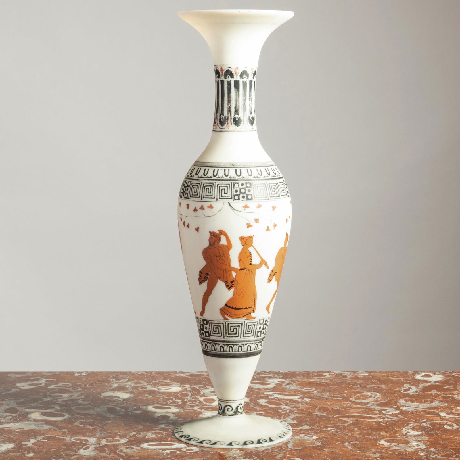 Opaline Glass Vase Decorated in the Neoclassical Taste (1 of 6)