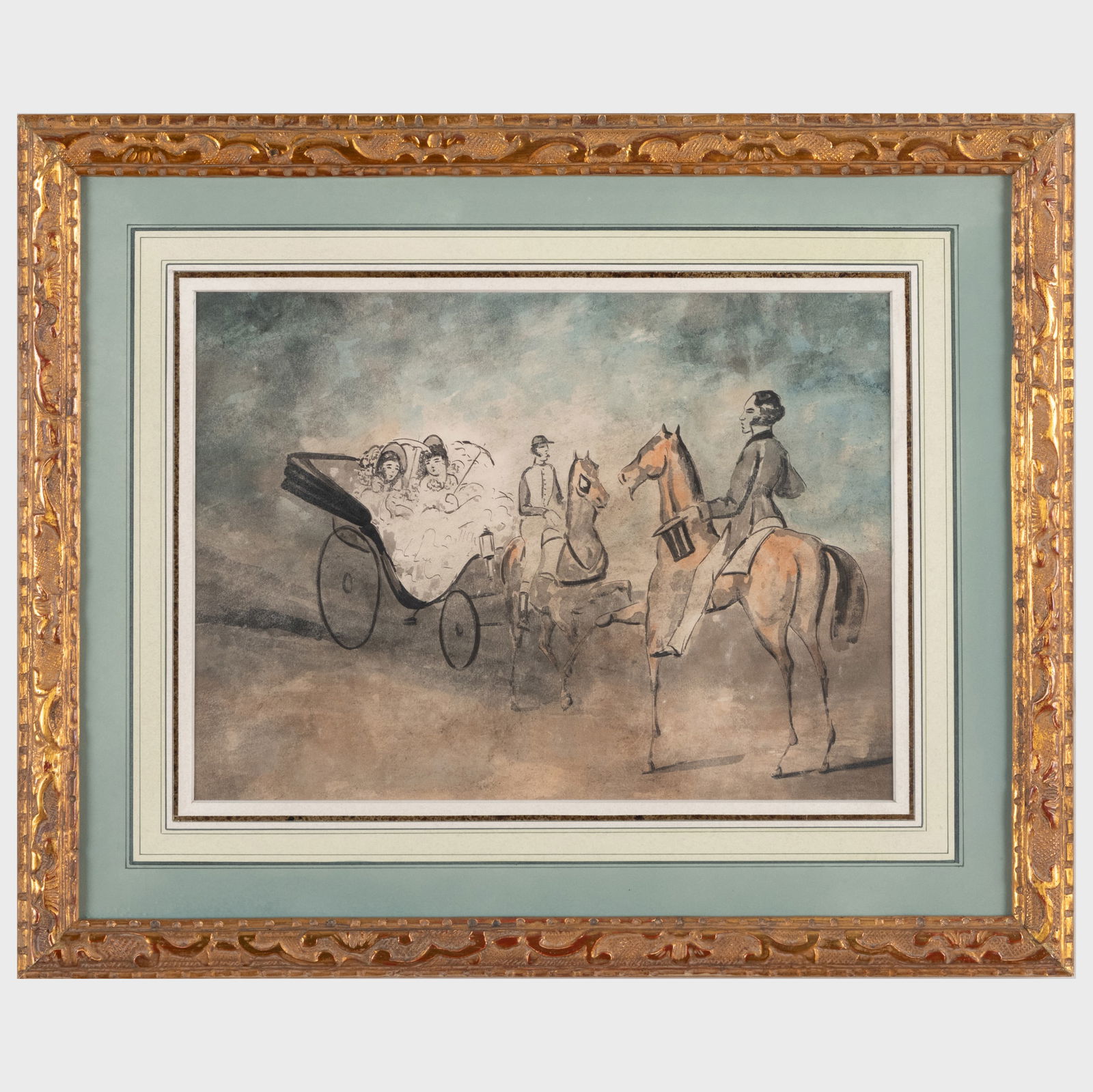 French School: Afternoon Promenade: A Pair (1 of 2)