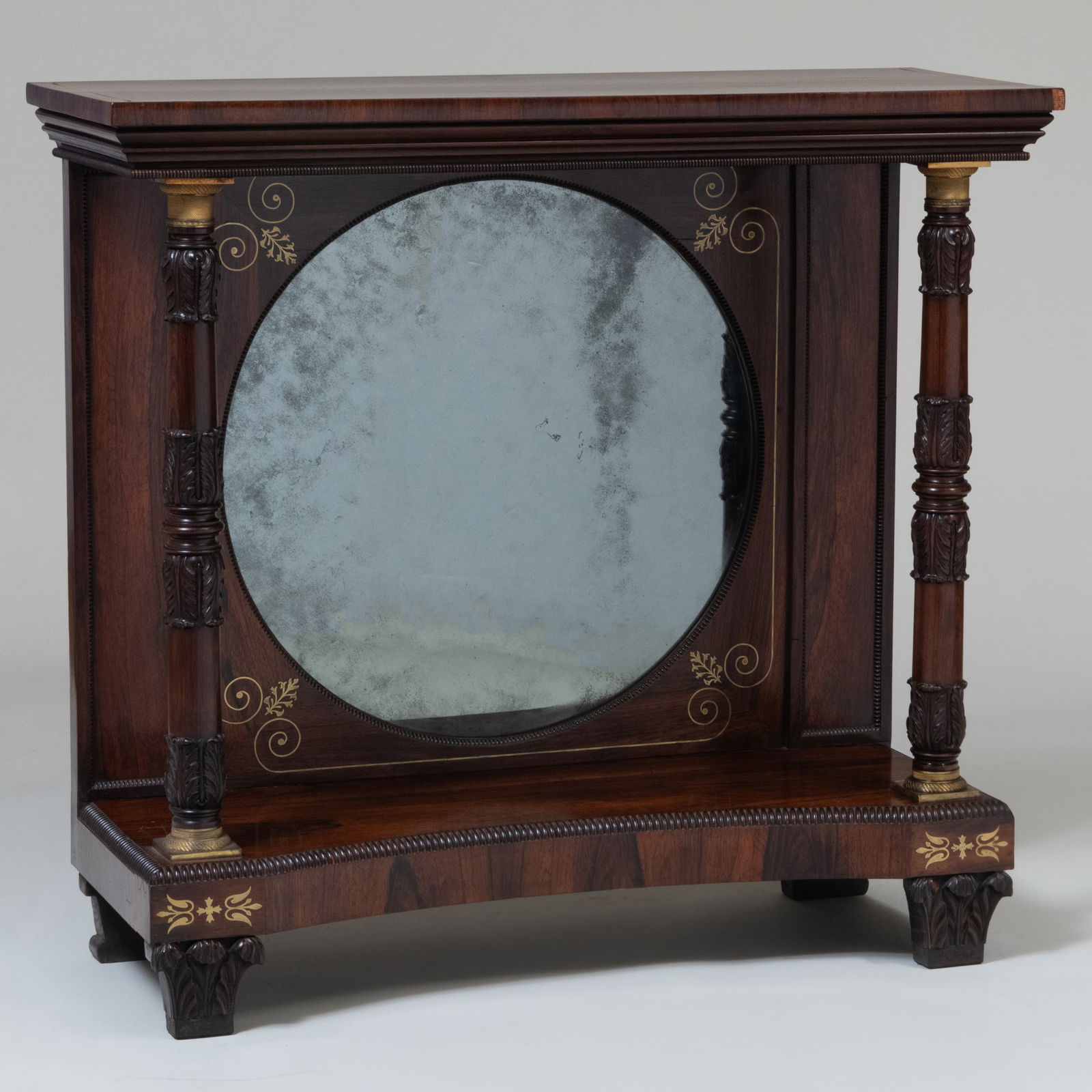 William IV Brass Inlaid Rosewood Console Table (1 of 10)