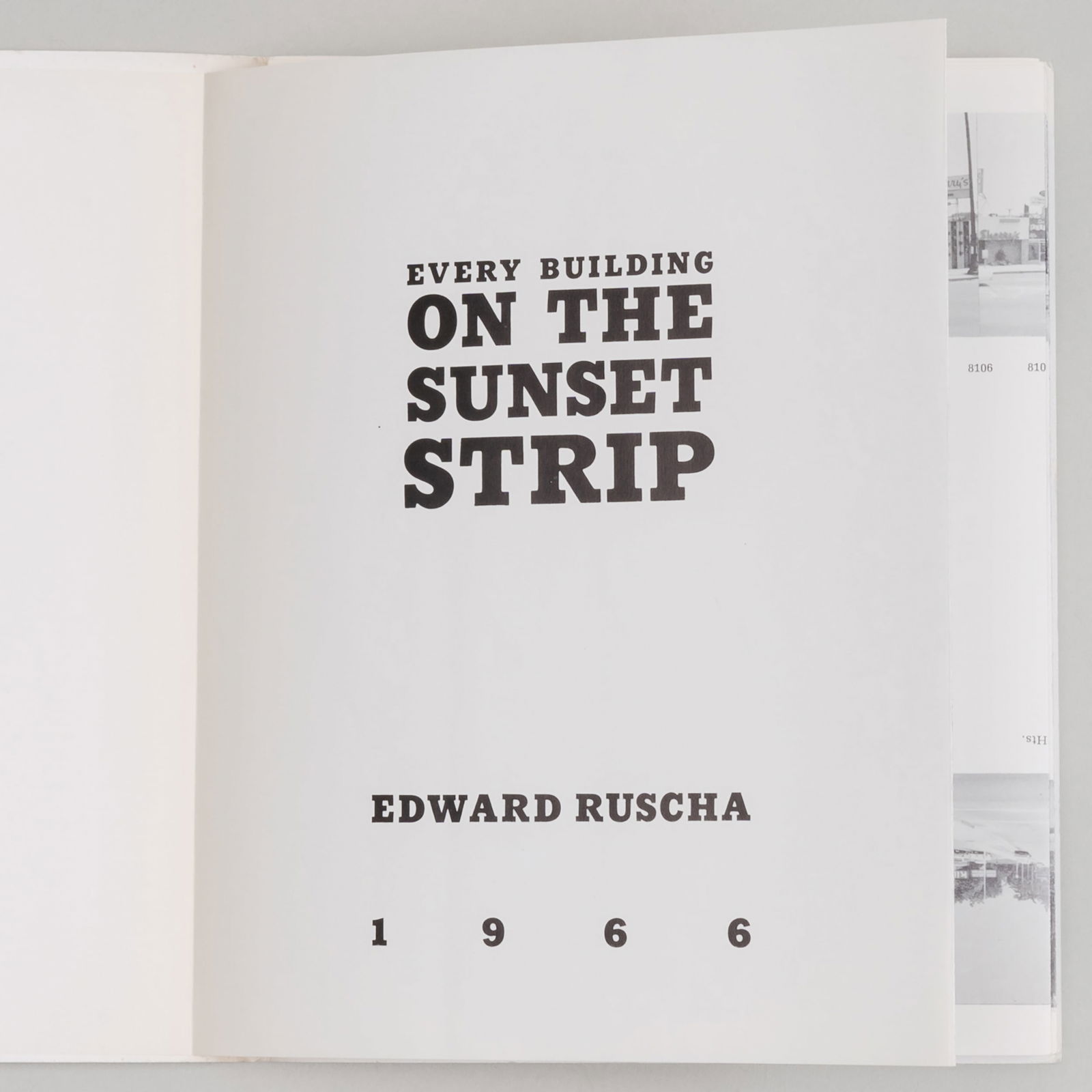 Ed Ruscha (b. 1937): Every Building on the Sunset Strip: Ed Ruscha (b. 1937): Every Building on the Sunset Strip The folded book, 1966, with original silver paper-covered case. Collection of Bernice Rose. Property from the Collection of Bernice Rose
