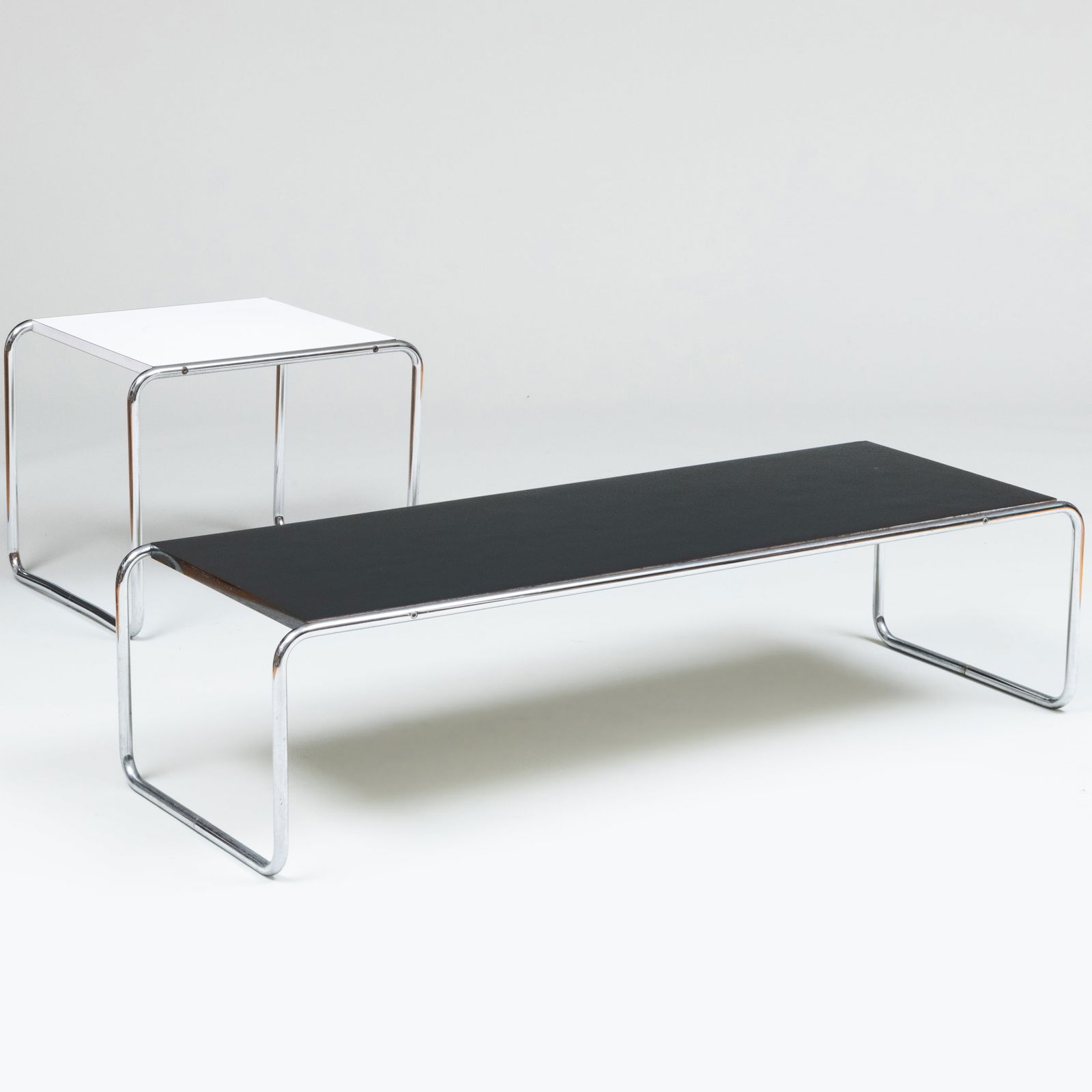 Marcel Breuer for Knoll Chrome and Black Laminate 'Laccio' Coffee Table (1 of 15)