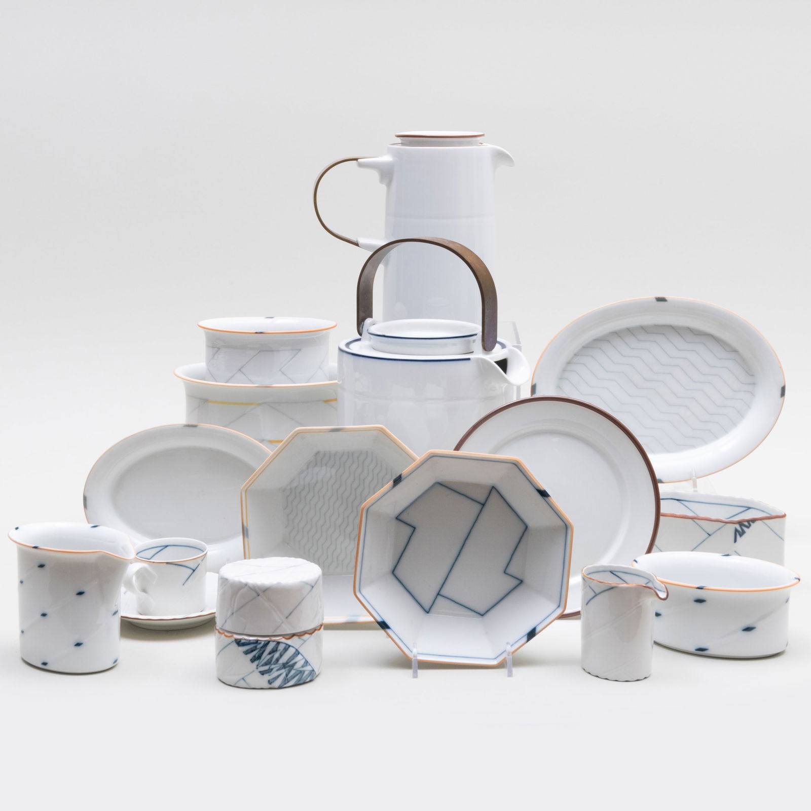 Assembled Set of Danish Porcelain Tableware (1 of 20)