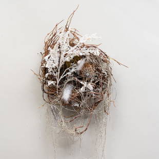 Karen Kilimnik (b. 1955): Winter Spider Nest: Karen Kilimnik (b. 1955): Winter Spider Nest Mixed media construction, 2005. Approximately 18 in. (diameter).