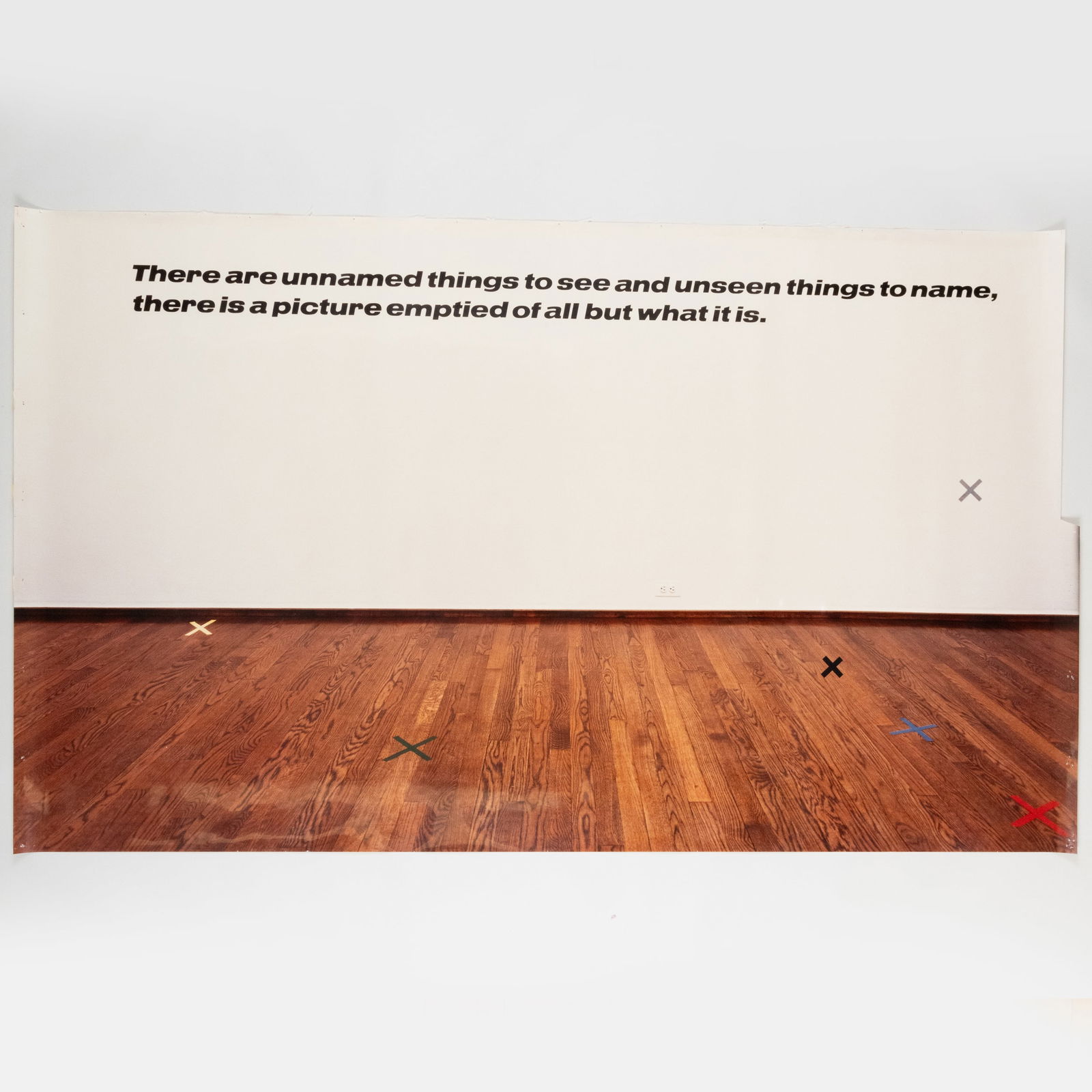Joseph Kosuth (b. 1945): Fort Da! #3: Joseph Kosuth (b. 1945): Fort Da! #3 Dura trans photograph, 1985 70 x 120 in. (sheet). Note: A Certificate of Authenticity is not available for this work. This work is currently rolled and is sold in