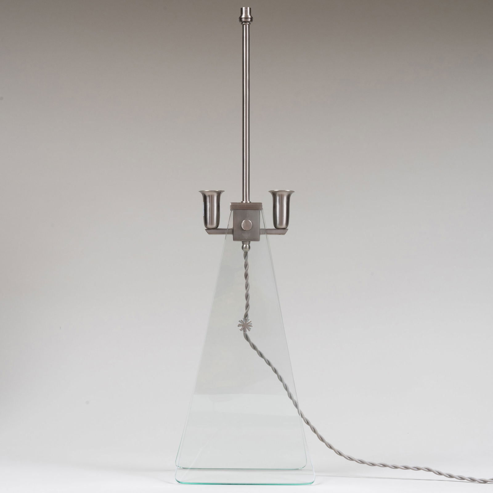 Modern Chrome and Glass Table Lamp (1 of 3)