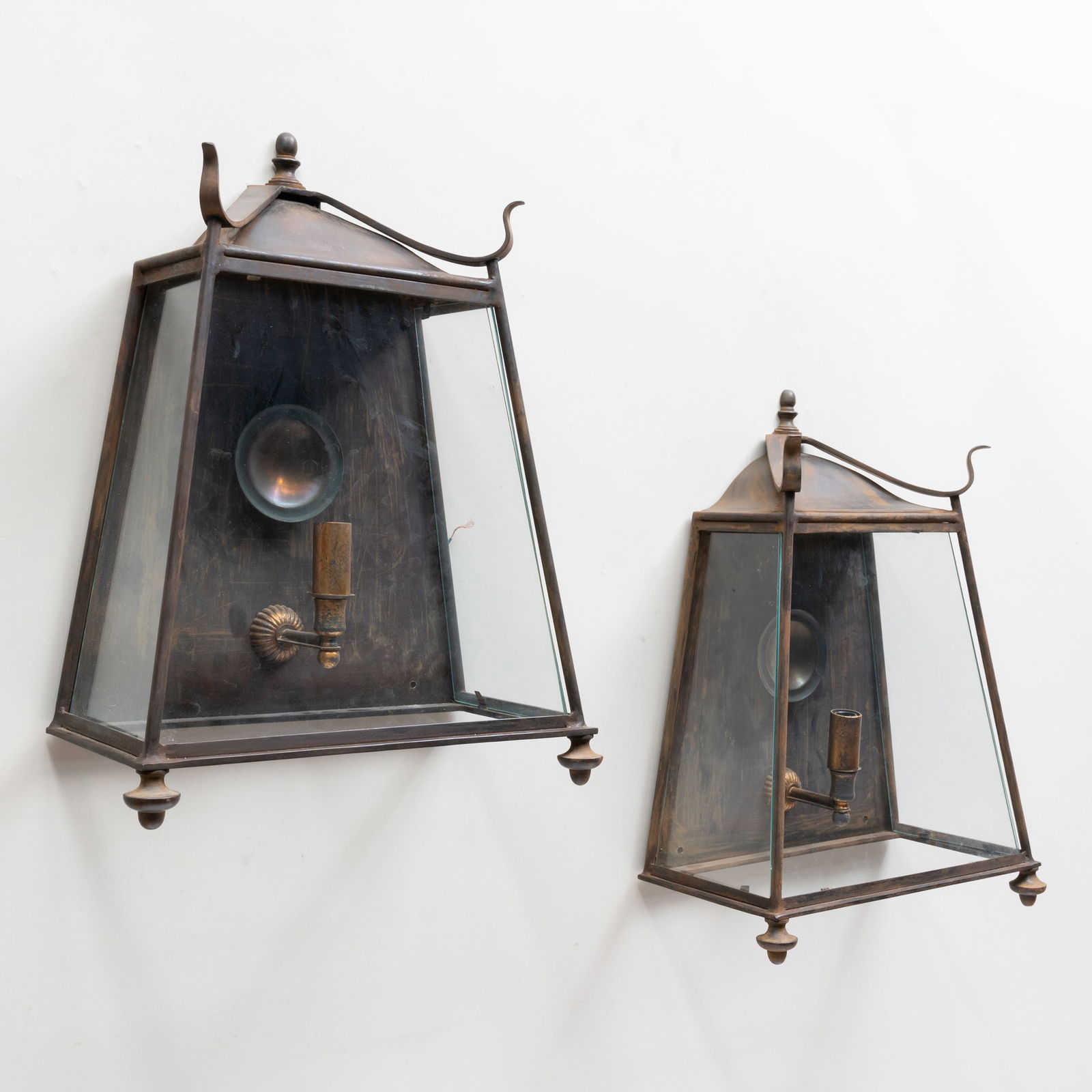 Pair of Letchworth Patinated-Metal Wall Lights (1 of 5)