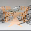 Frank Gehry for Knoll 'Face Off' Cafe Table and Two 'Cross Check' Chairs