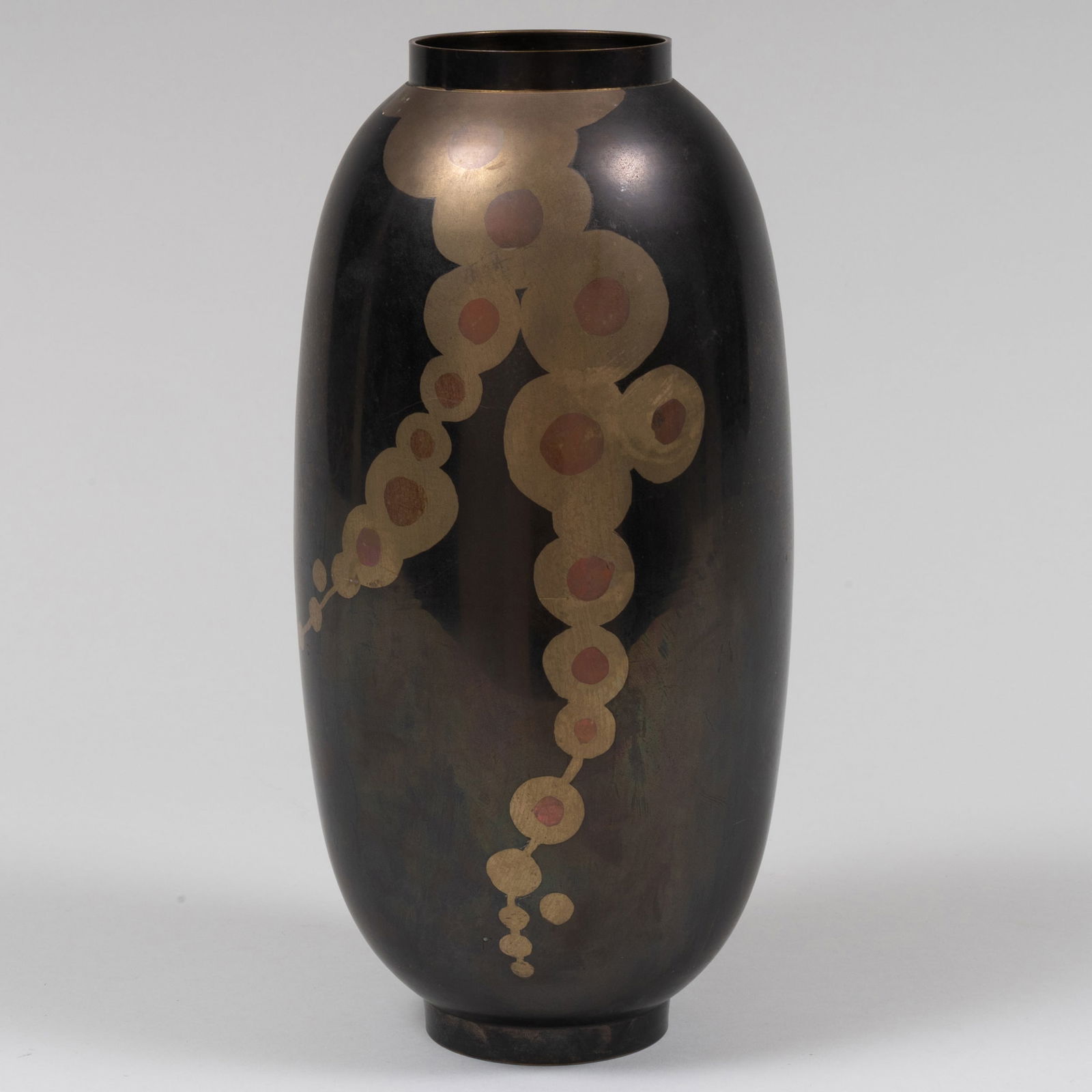 Art Deco Inlaid and Patinated-Bronze Vase, Possibly French (1 of 7)